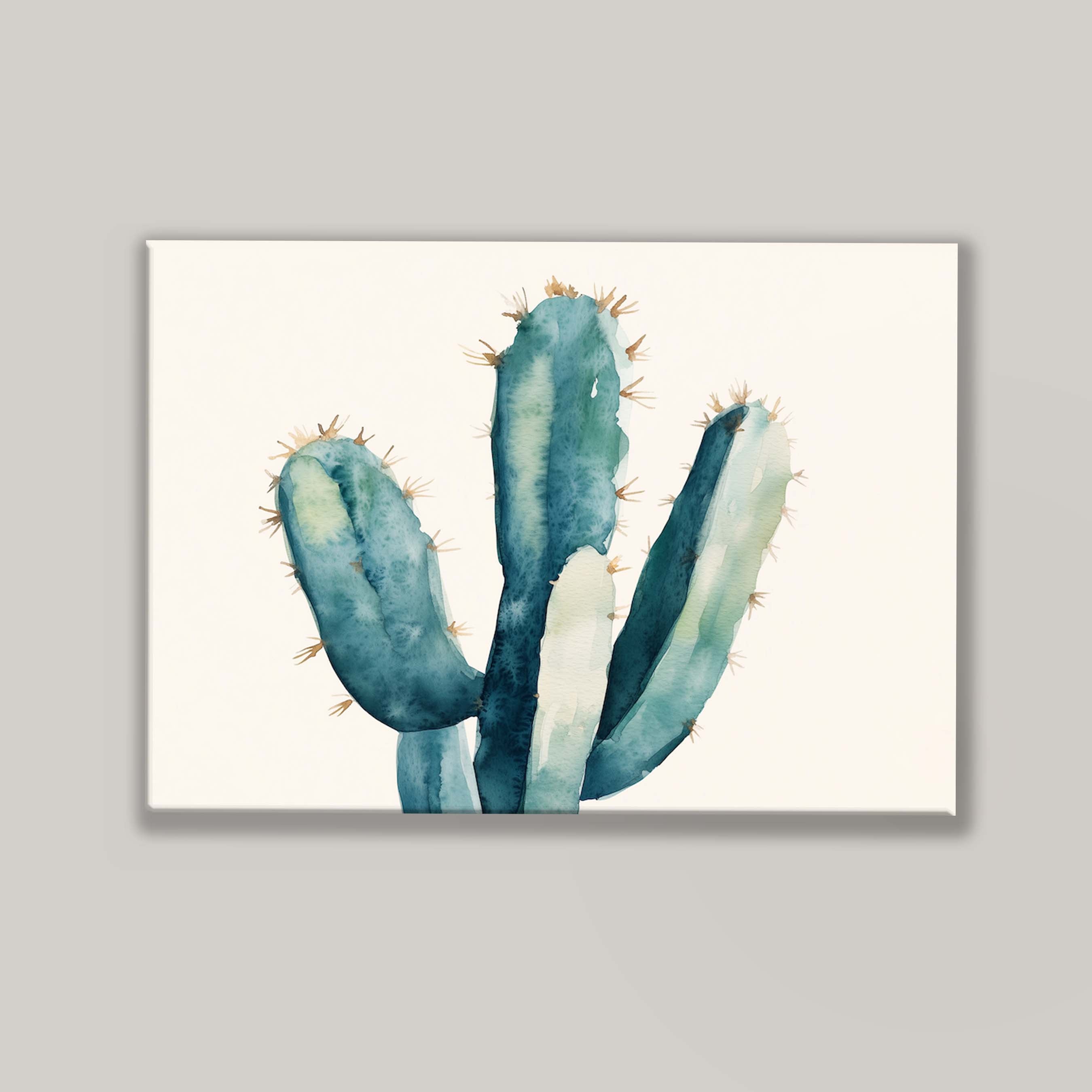 Champagne Saguaro | Desert Watercolor Art
