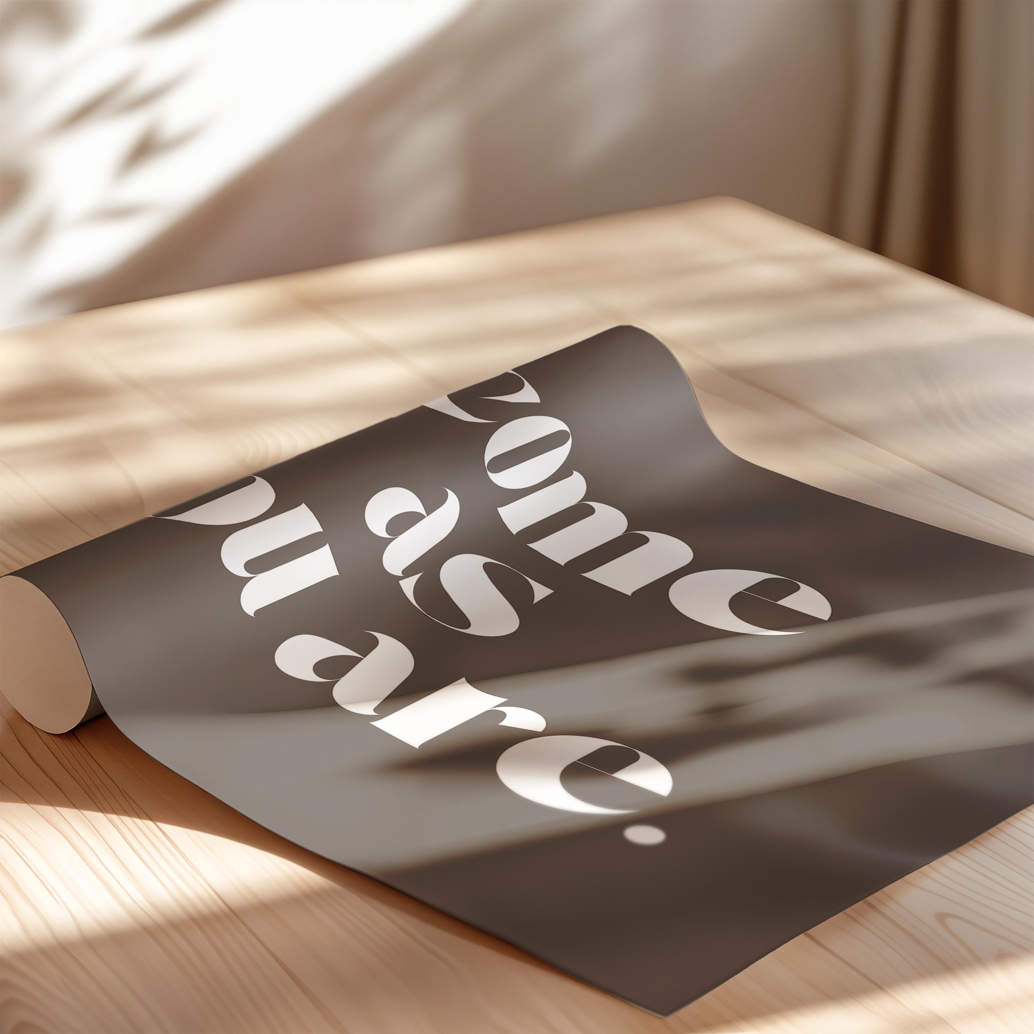 Come As You Are in Taupe and White
