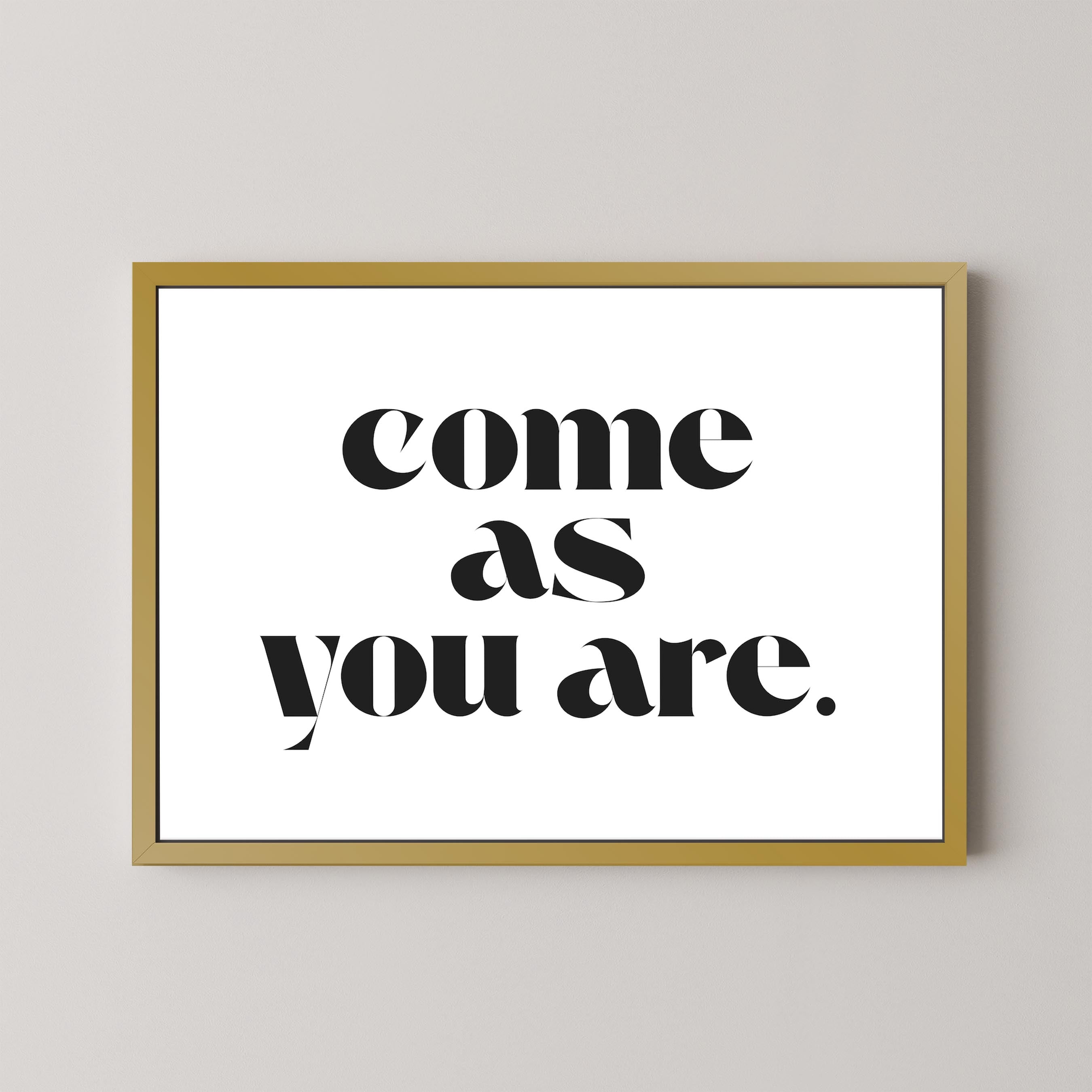 Come As You Are in White and Black