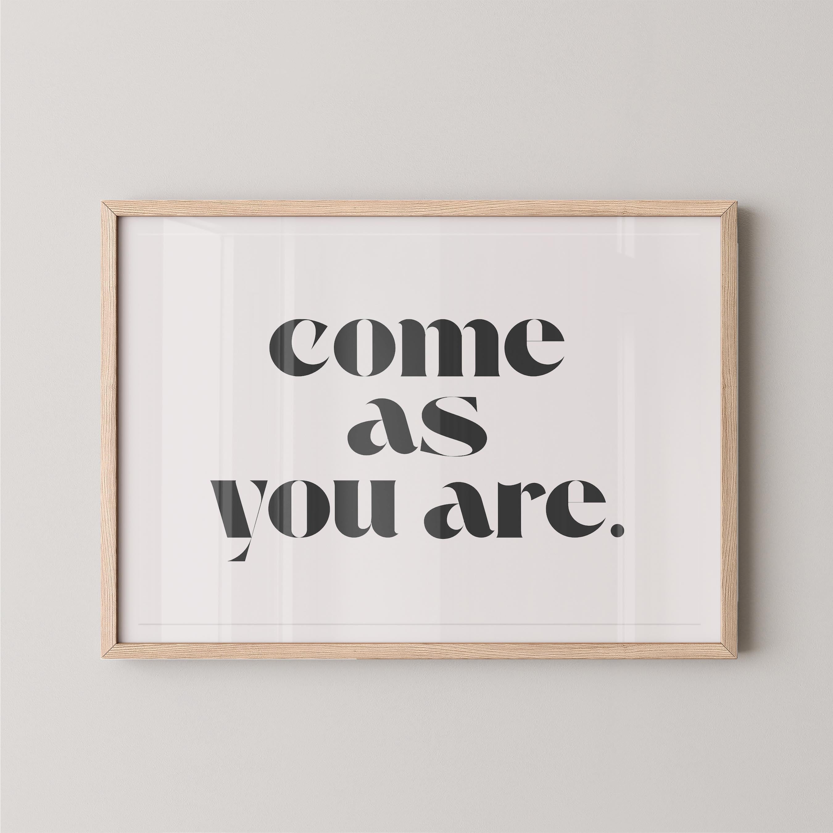 Come As You Are in White and Black
