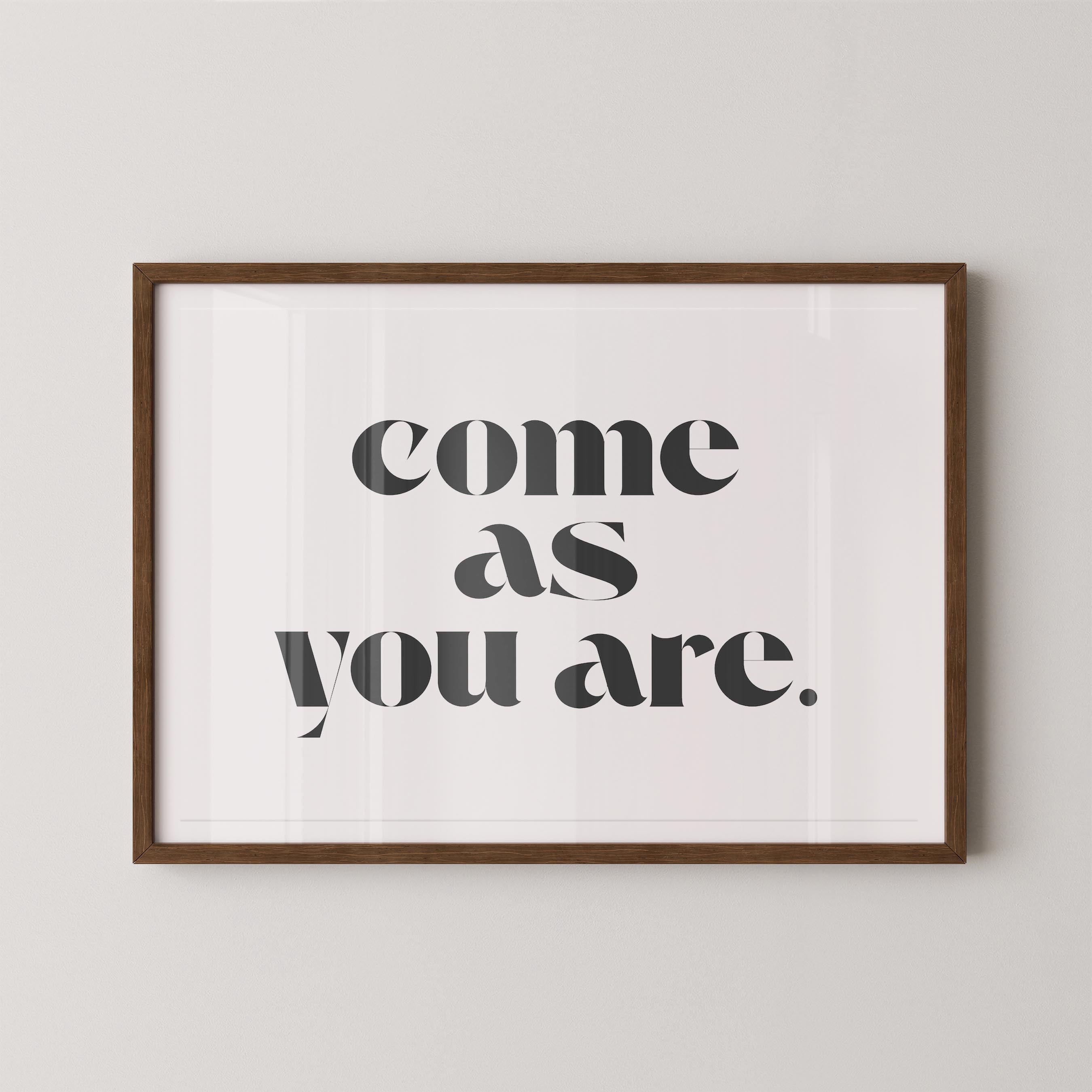 Come As You Are in White and Black