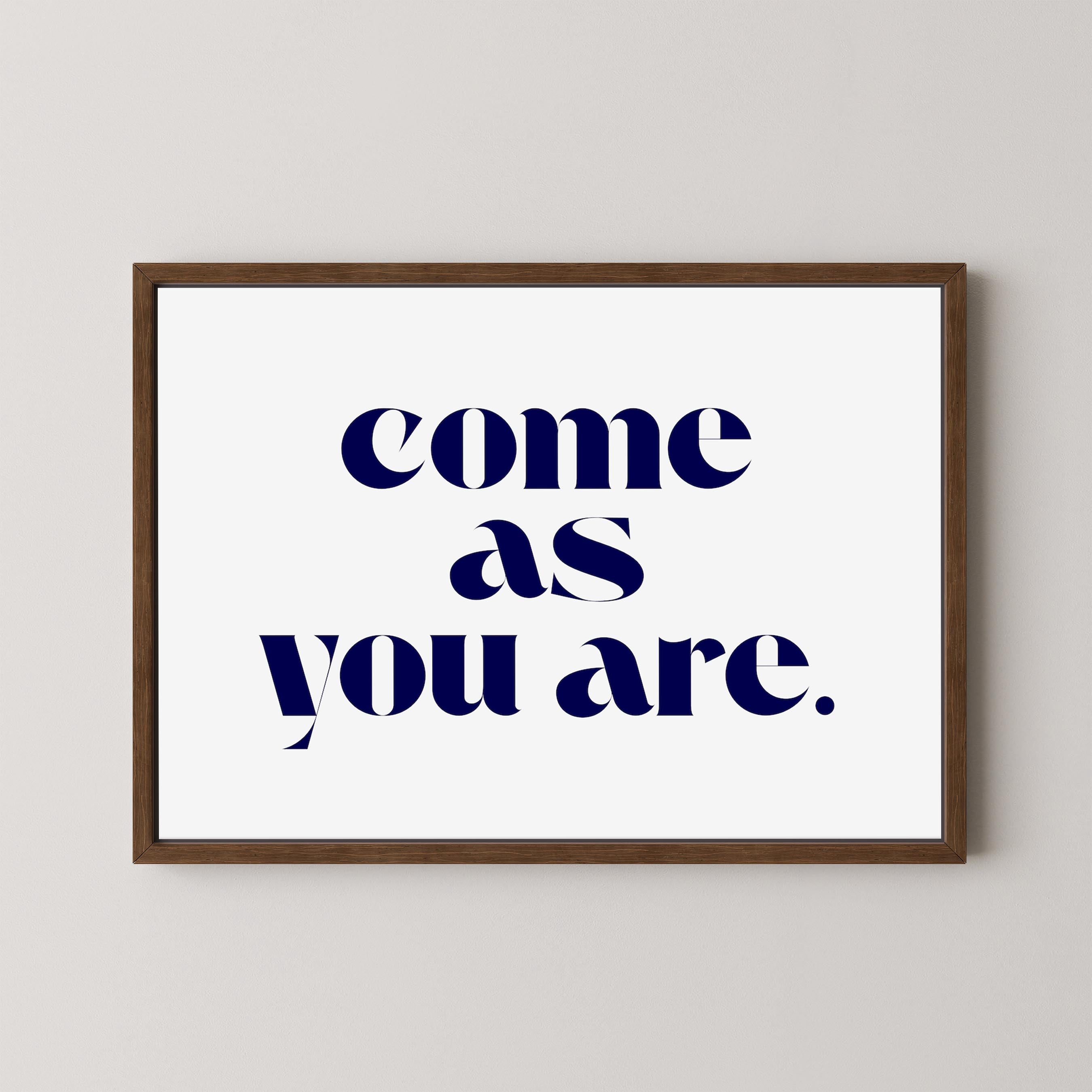 Come As You Are in White and Blue