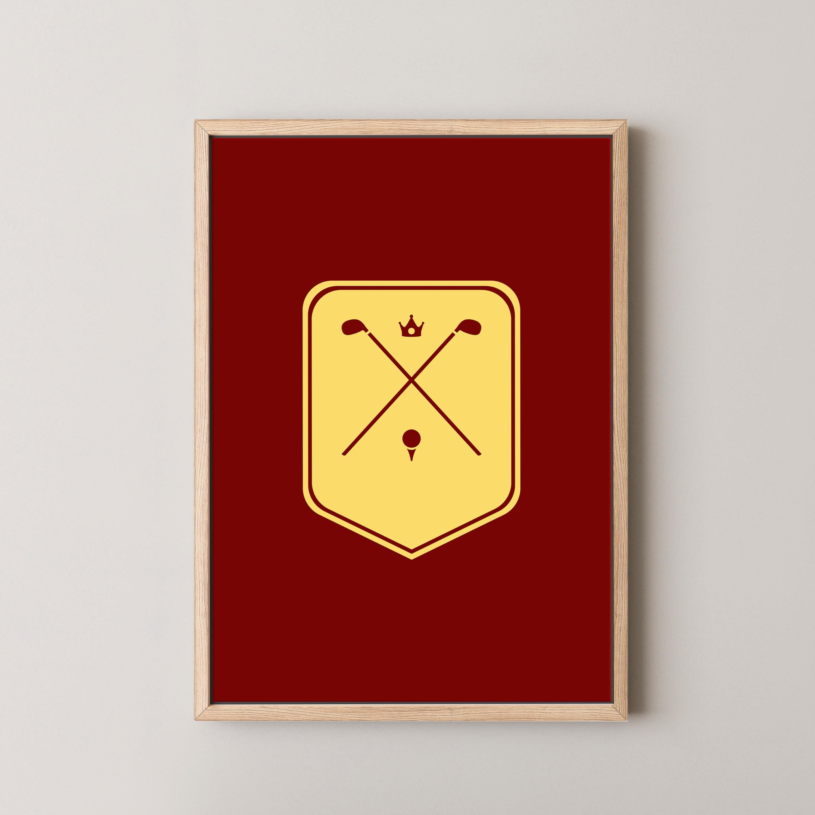 Crossed Clubs Red and Yellow