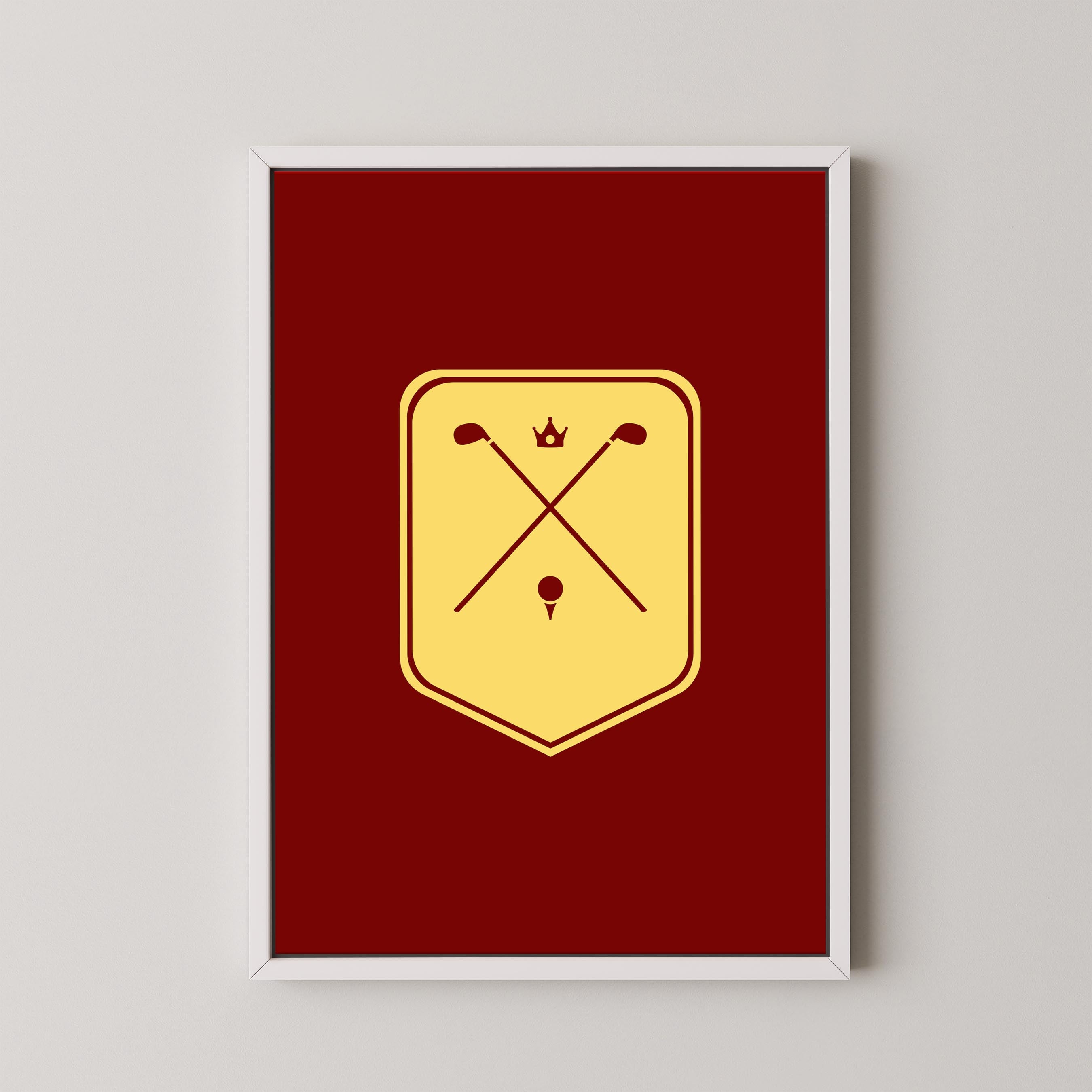 Crossed Clubs Red and Yellow