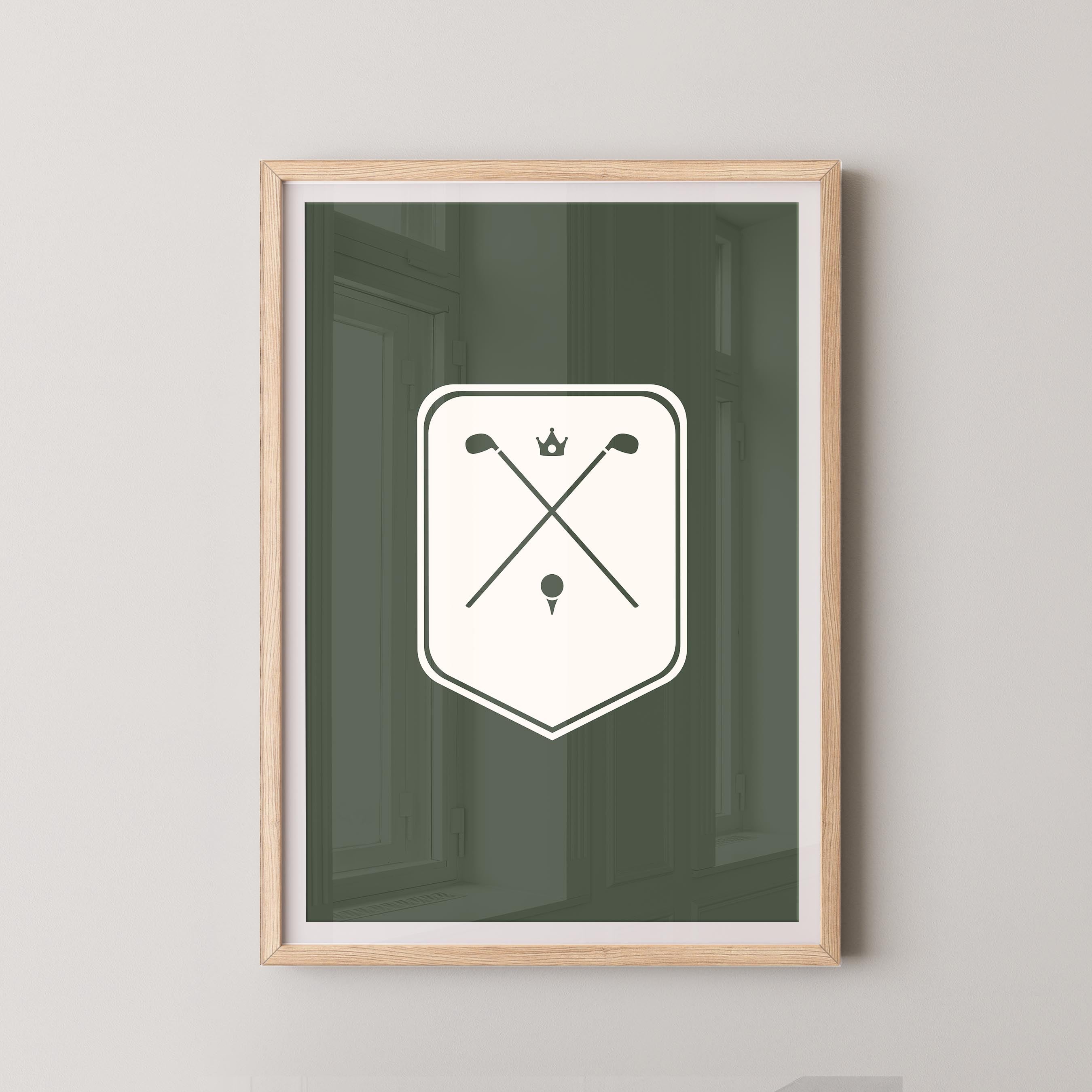 Crossed Clubs Green and White
