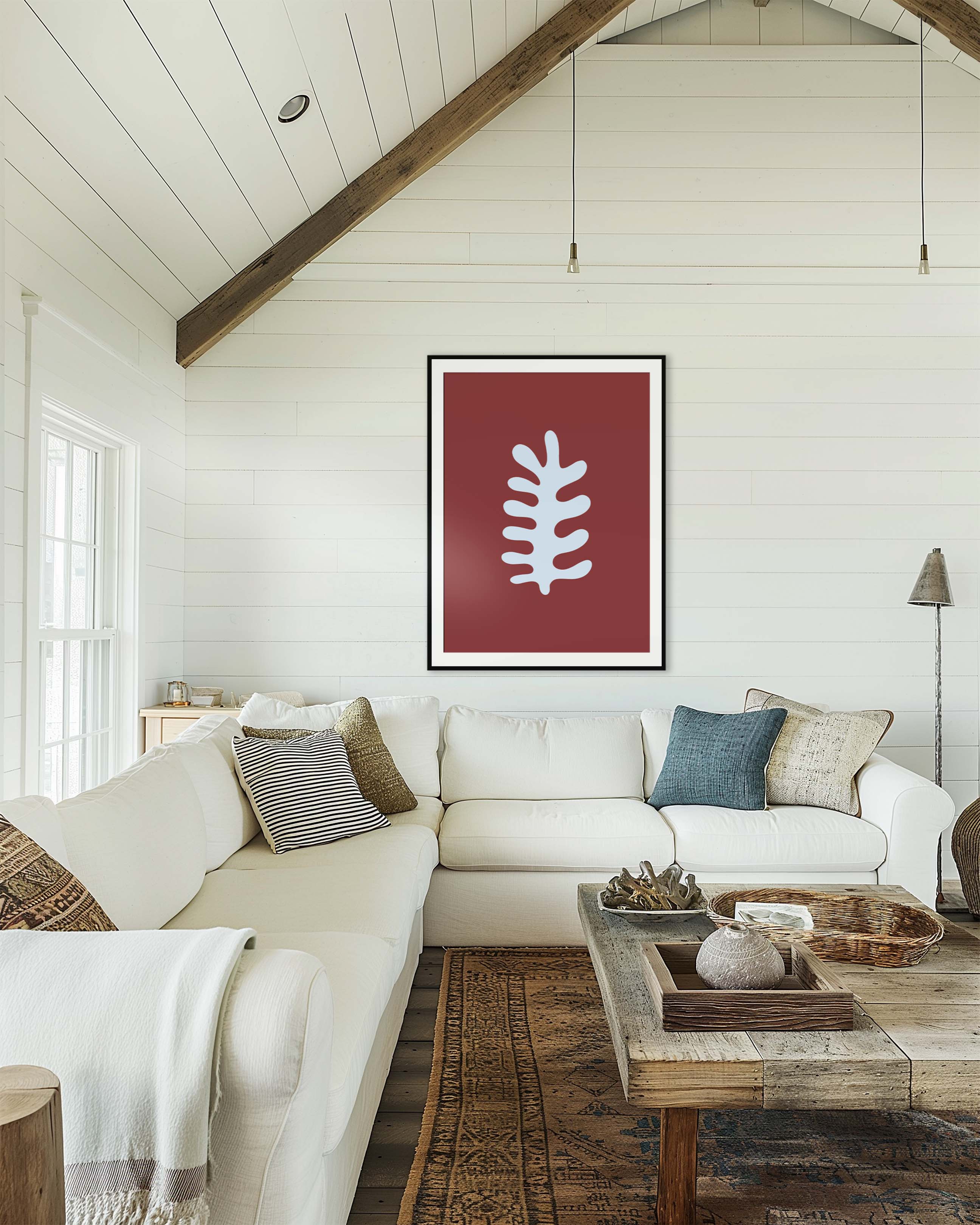 Fern in Red and Sky