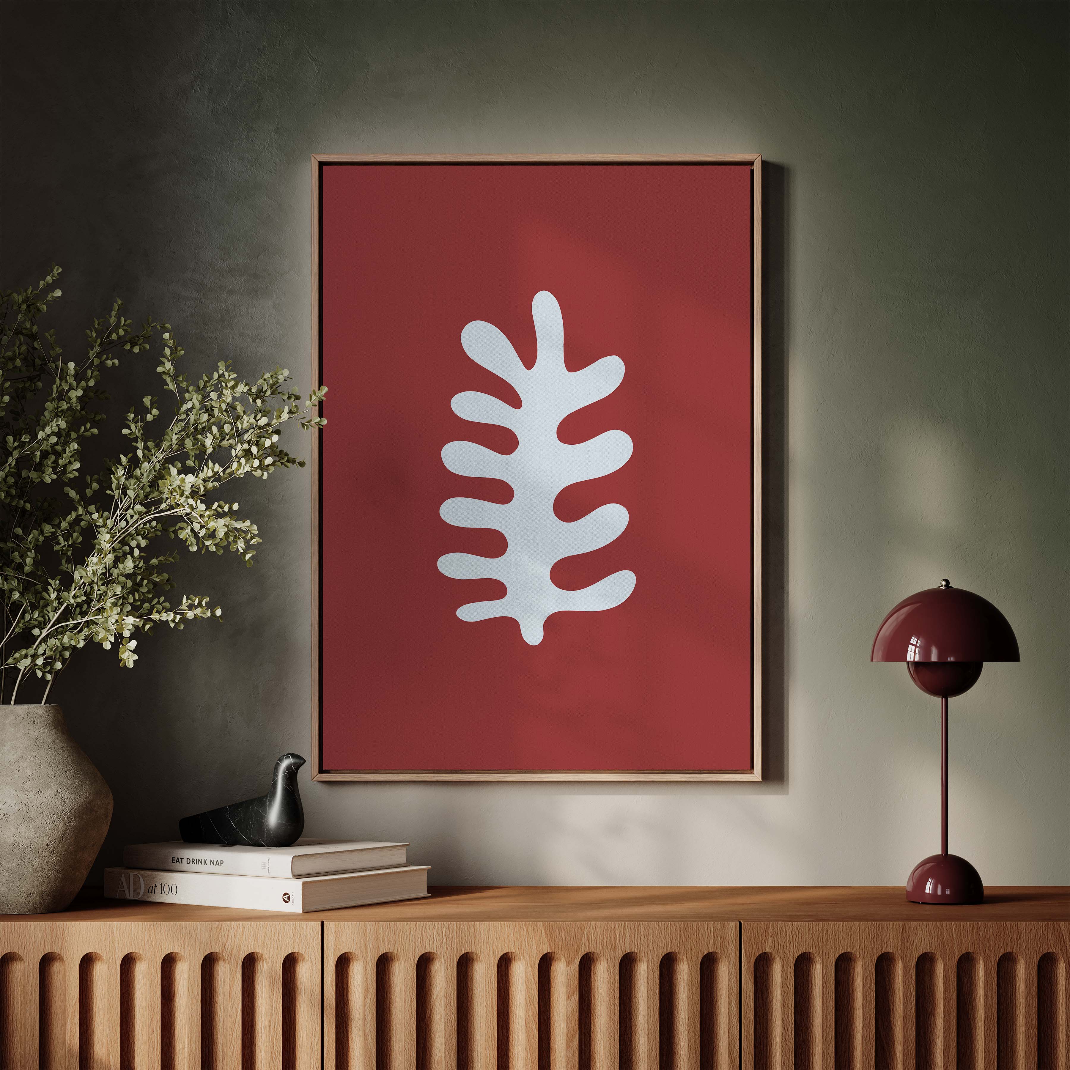 Fern in Red and Sky