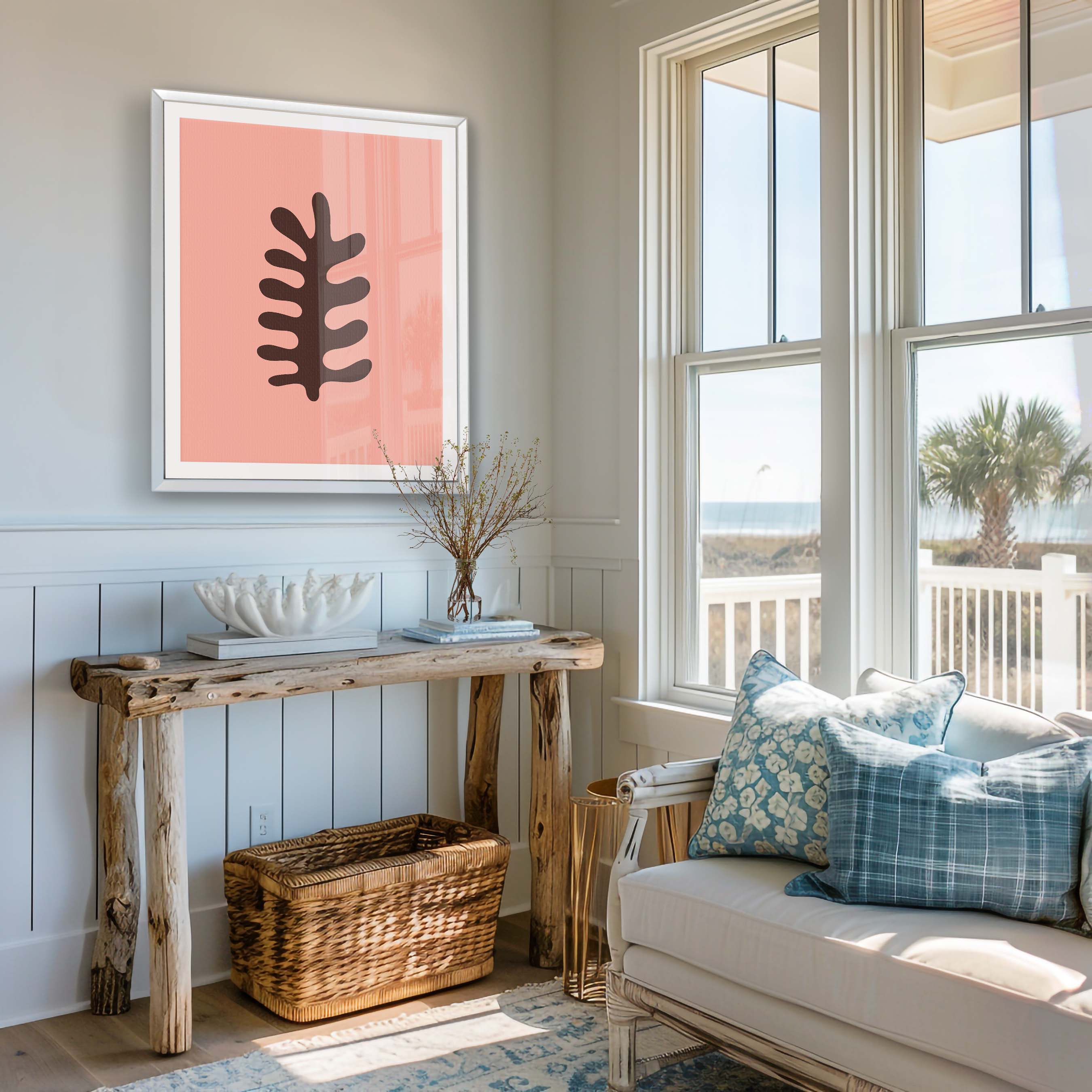Fern in Salmon and Brown