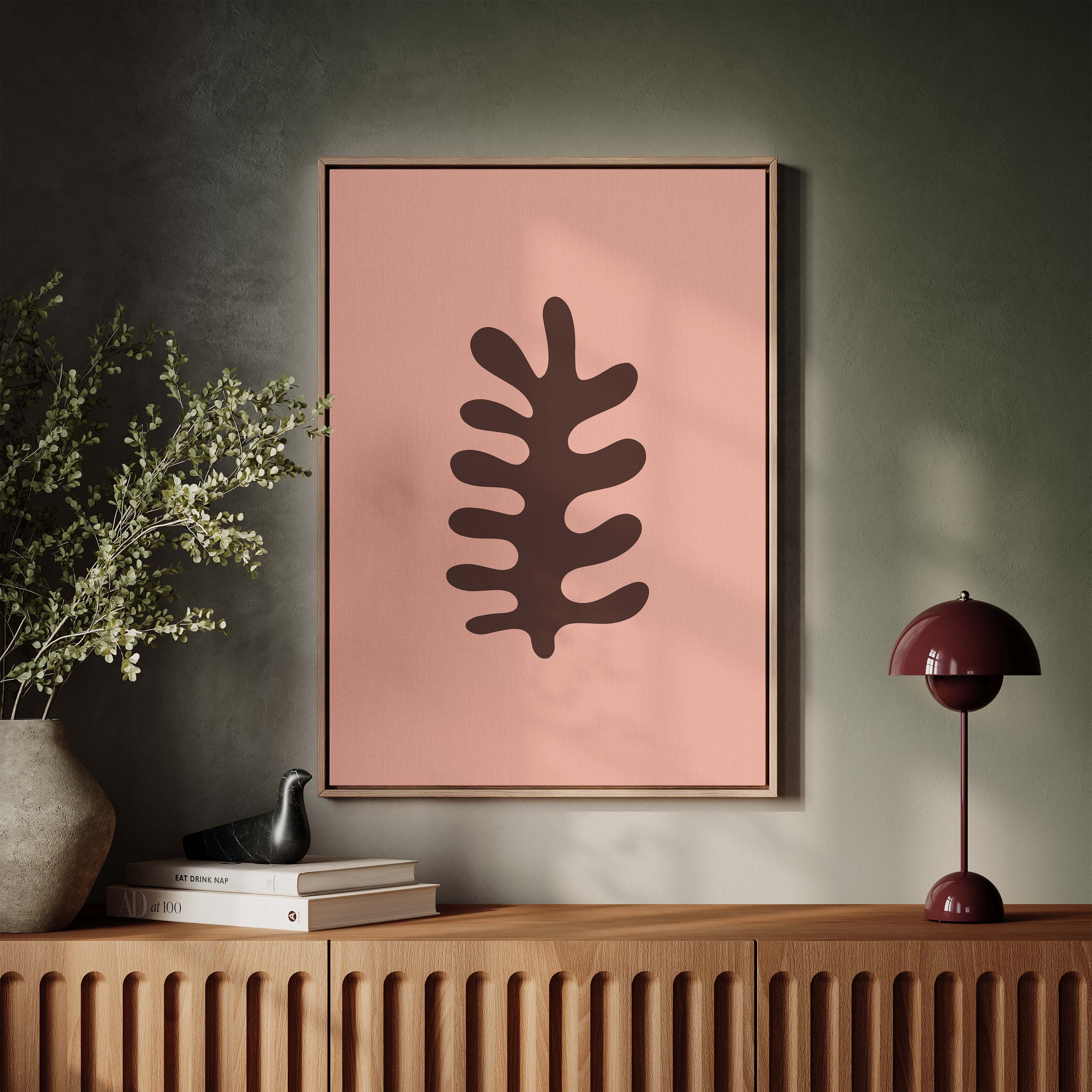 Fern in Salmon and Brown