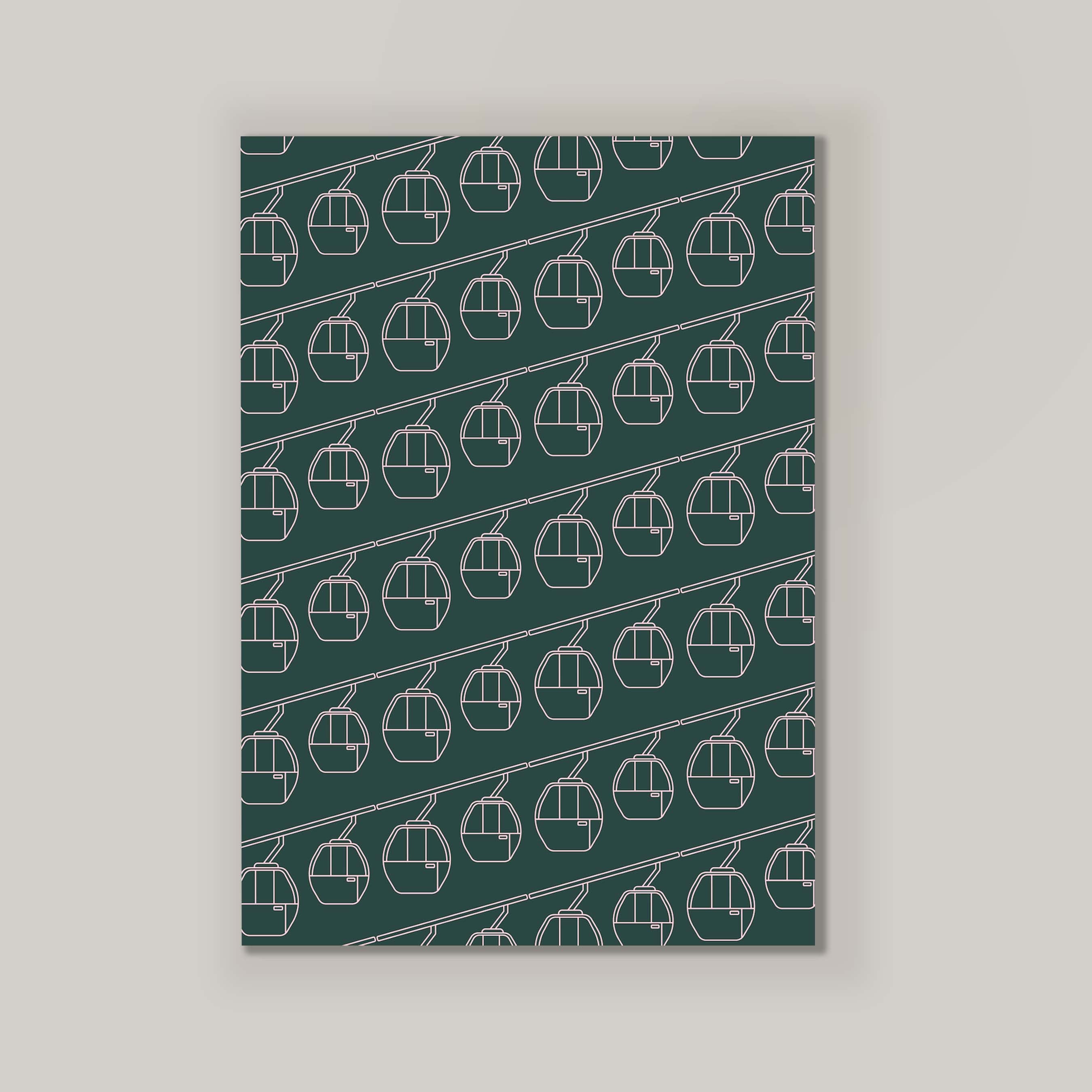 Gondola Print in Kelly and Pink
