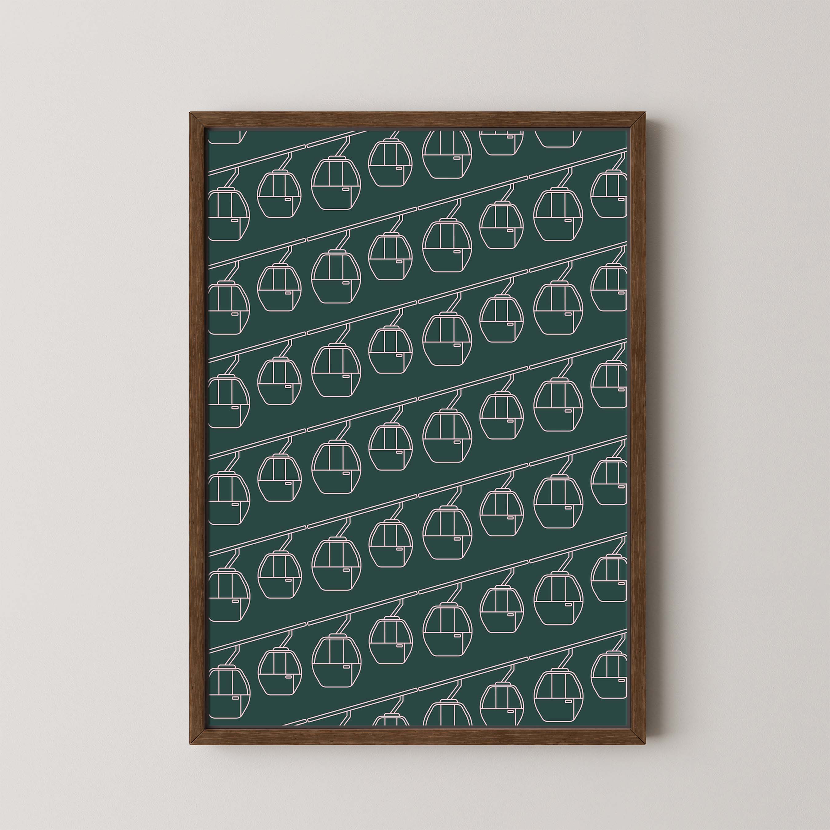 Gondola Print in Kelly and Pink