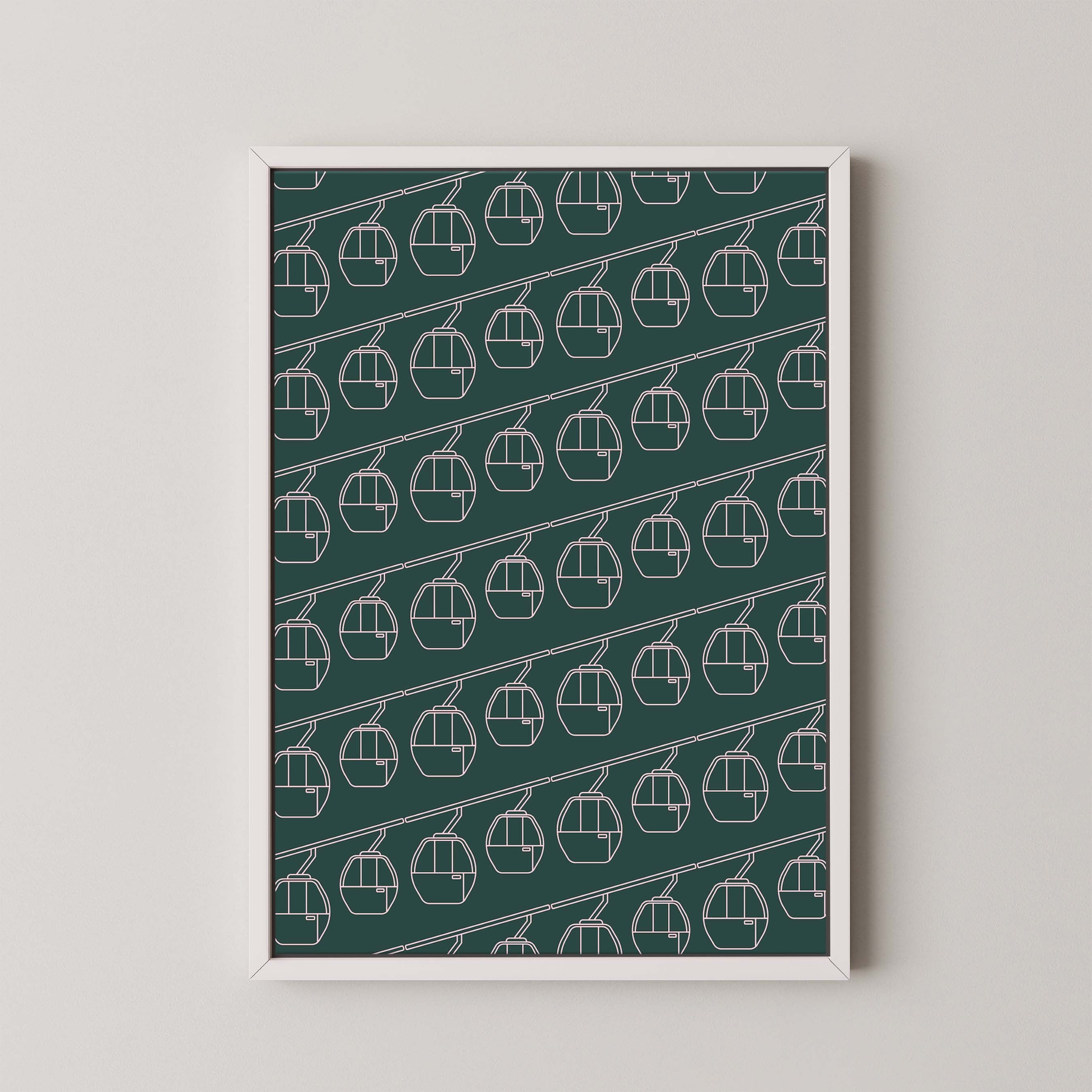 Gondola Print in Kelly and Pink