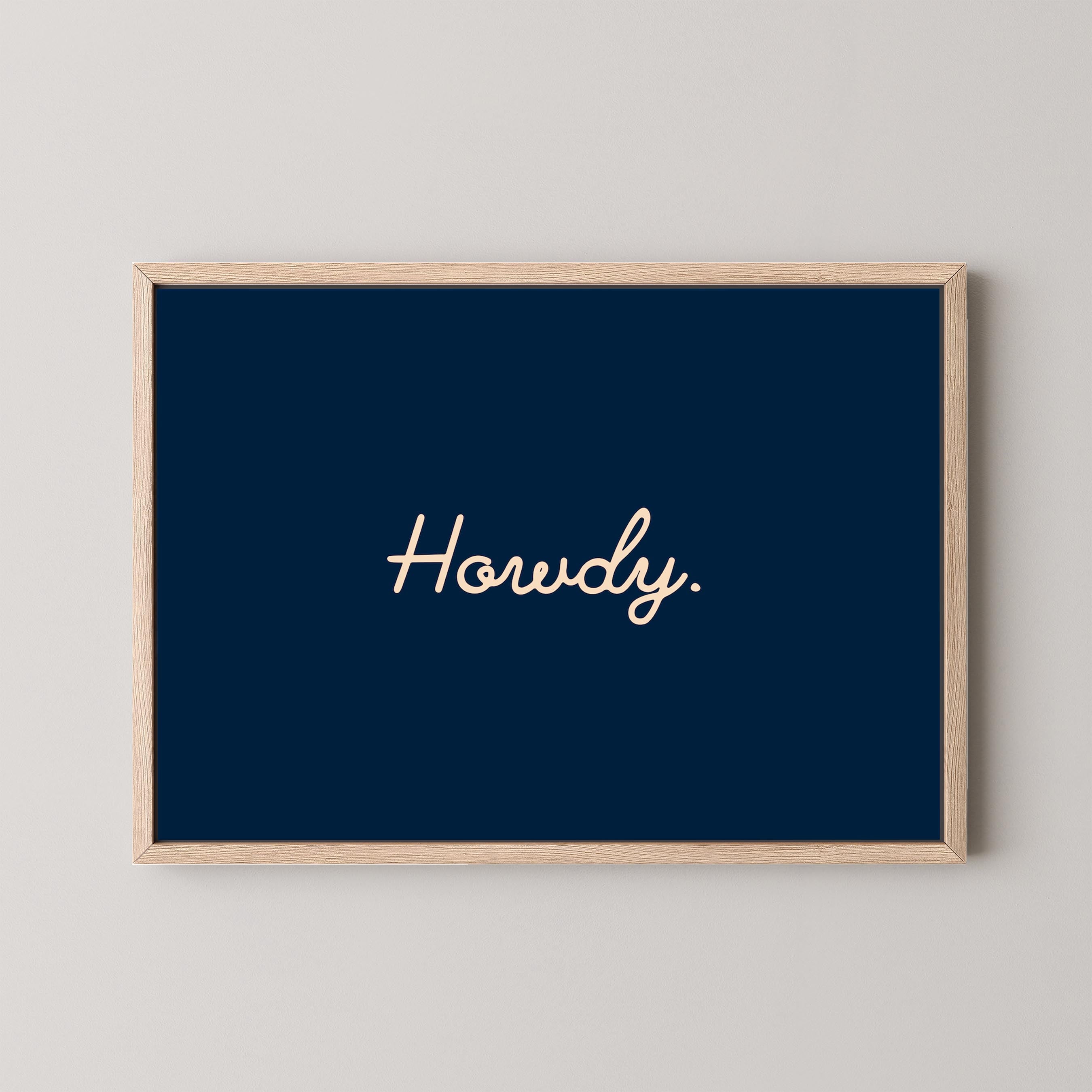 Howdy in Navy
