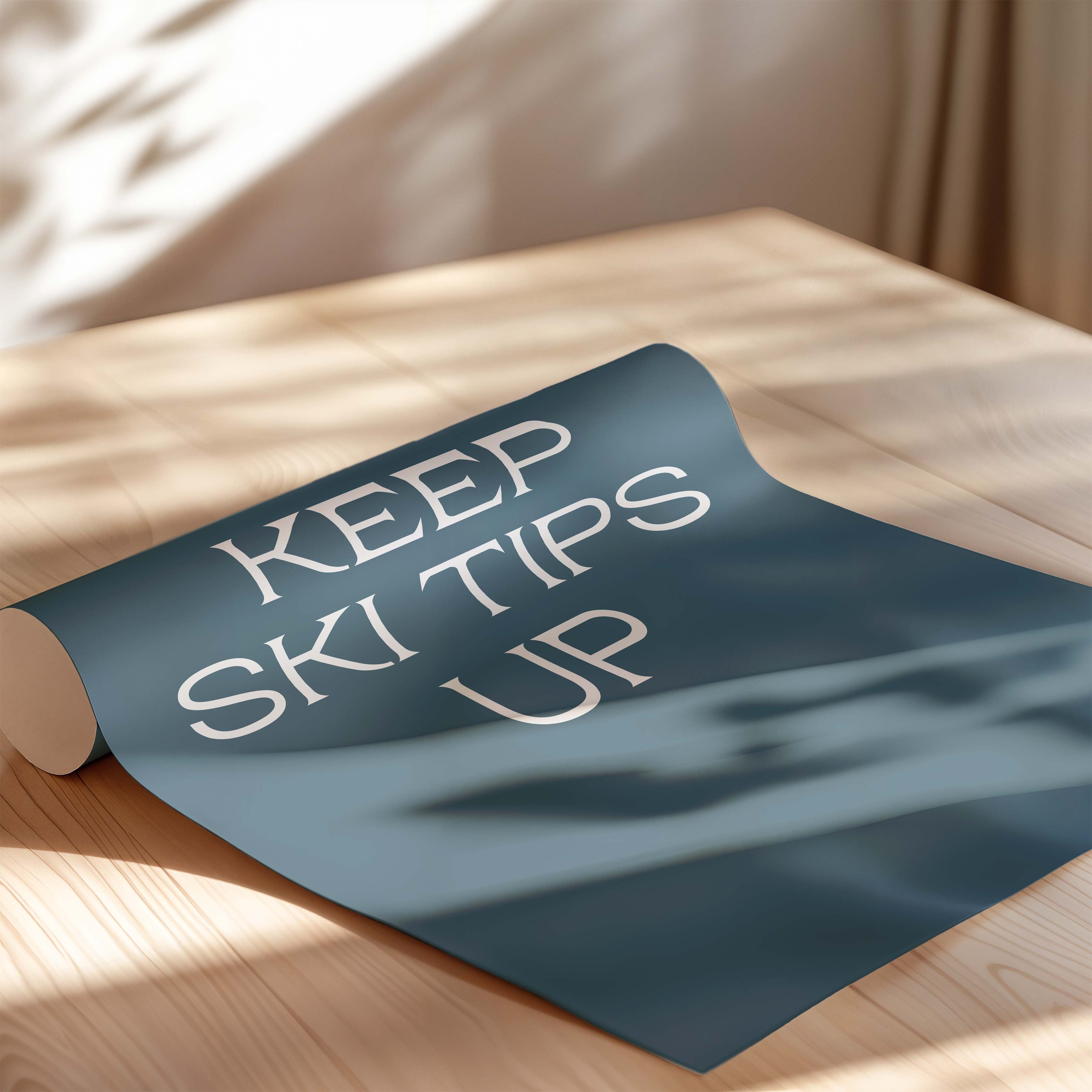 Keep Ski Tips up in Navy and White