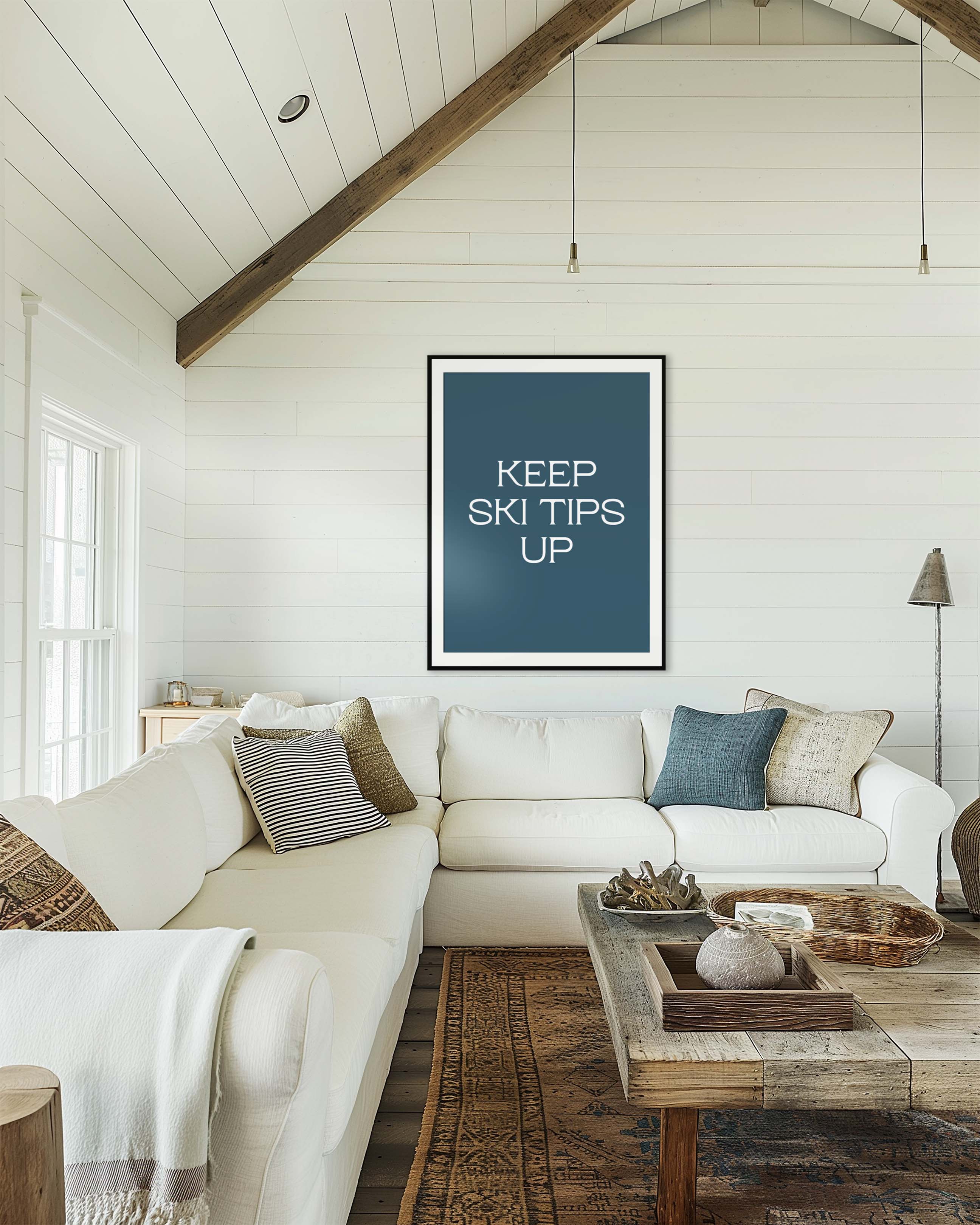 Keep Ski Tips up in Navy and White