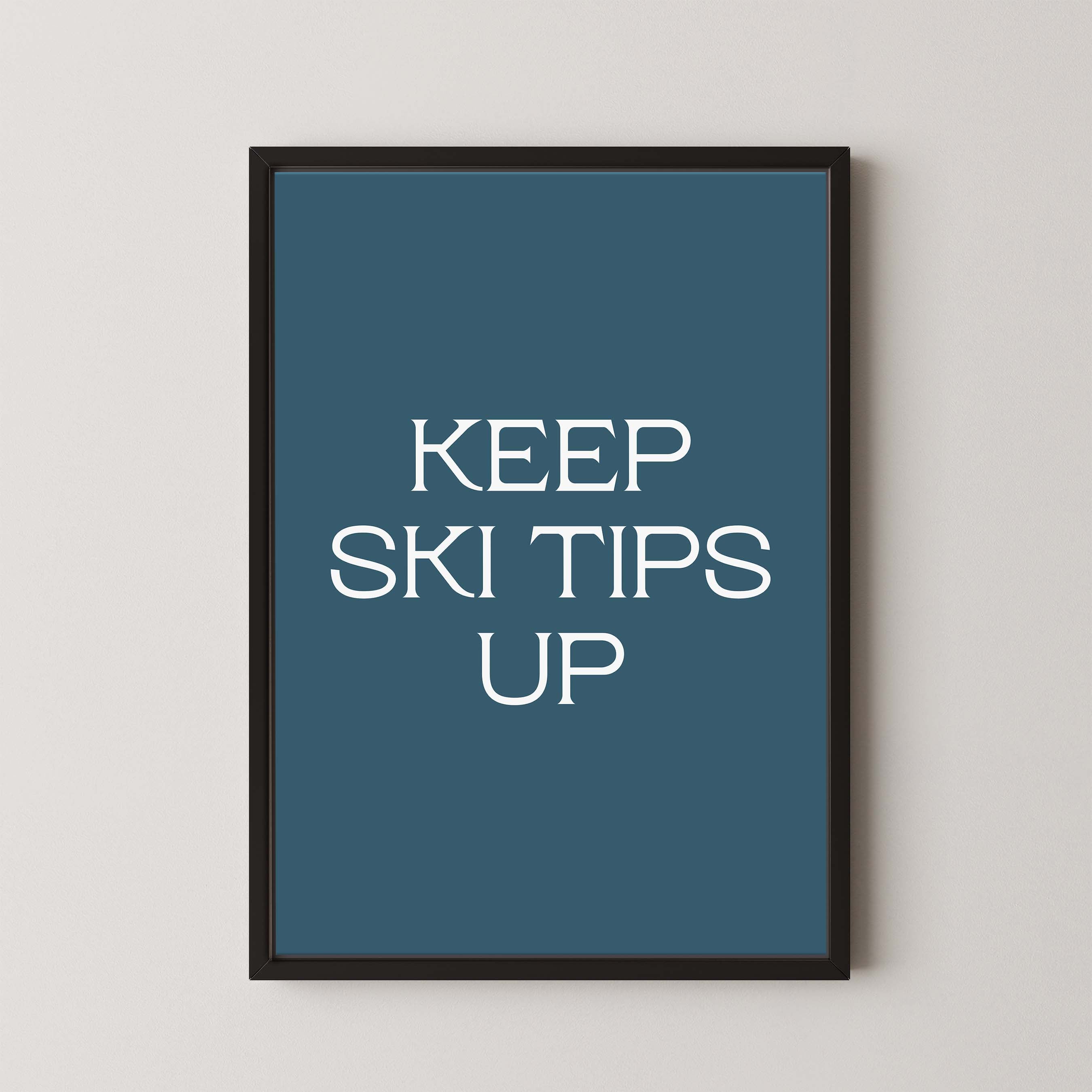 Keep Ski Tips up in Navy and White