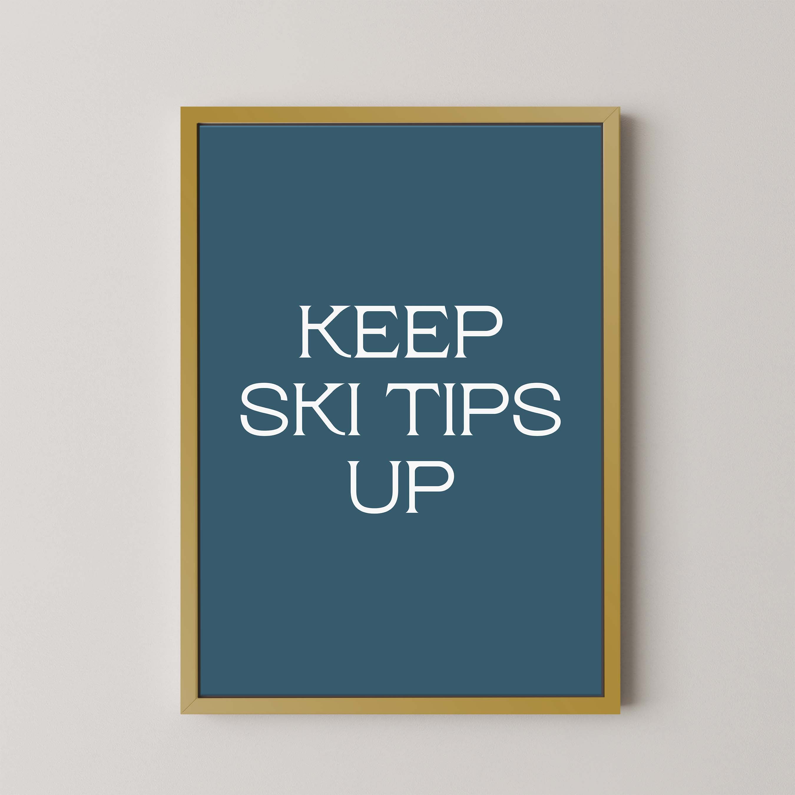 Keep Ski Tips up in Navy and White