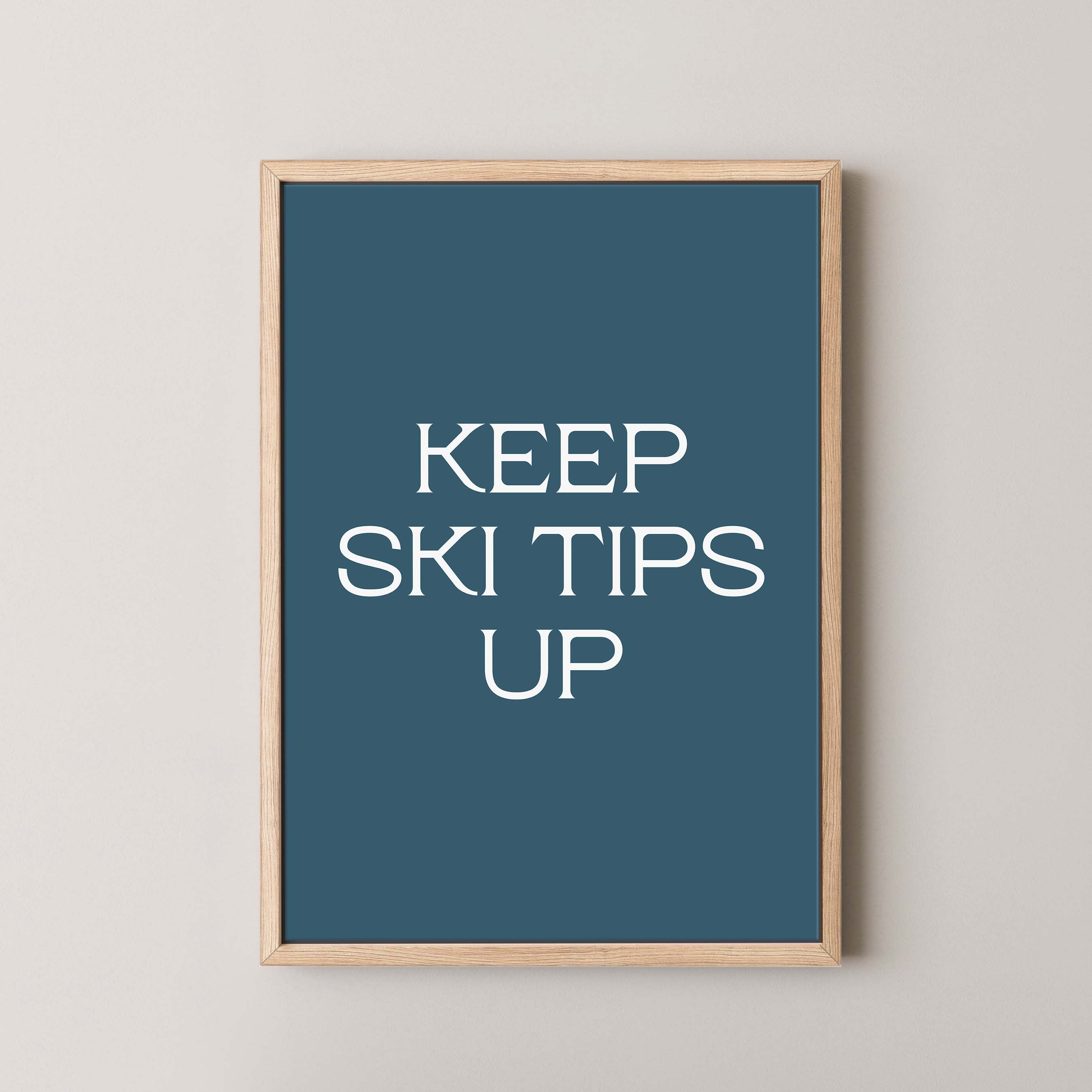 Keep Ski Tips up in Navy and White