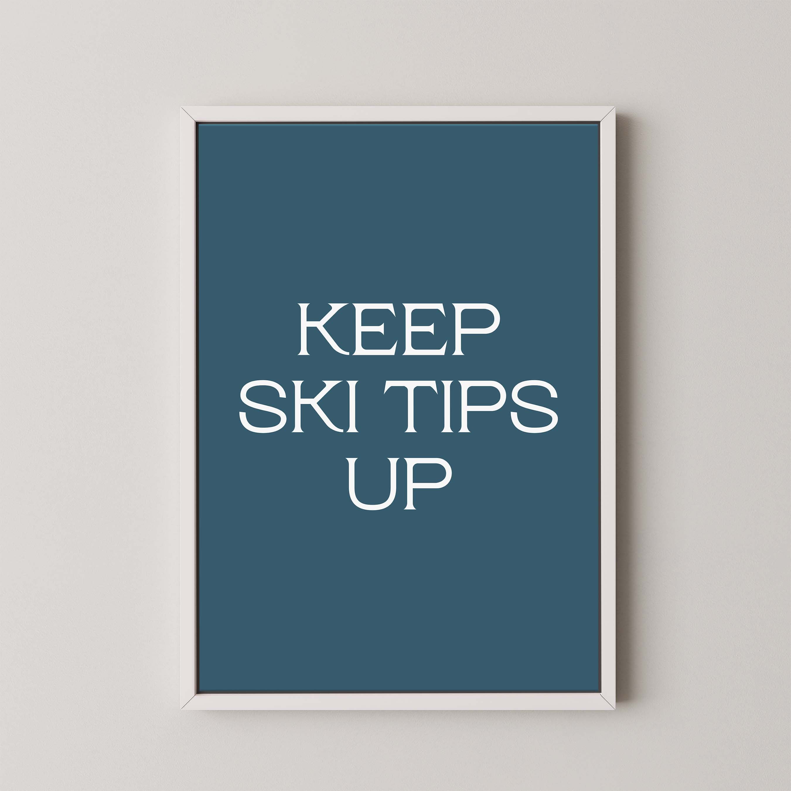Keep Ski Tips up in Navy and White