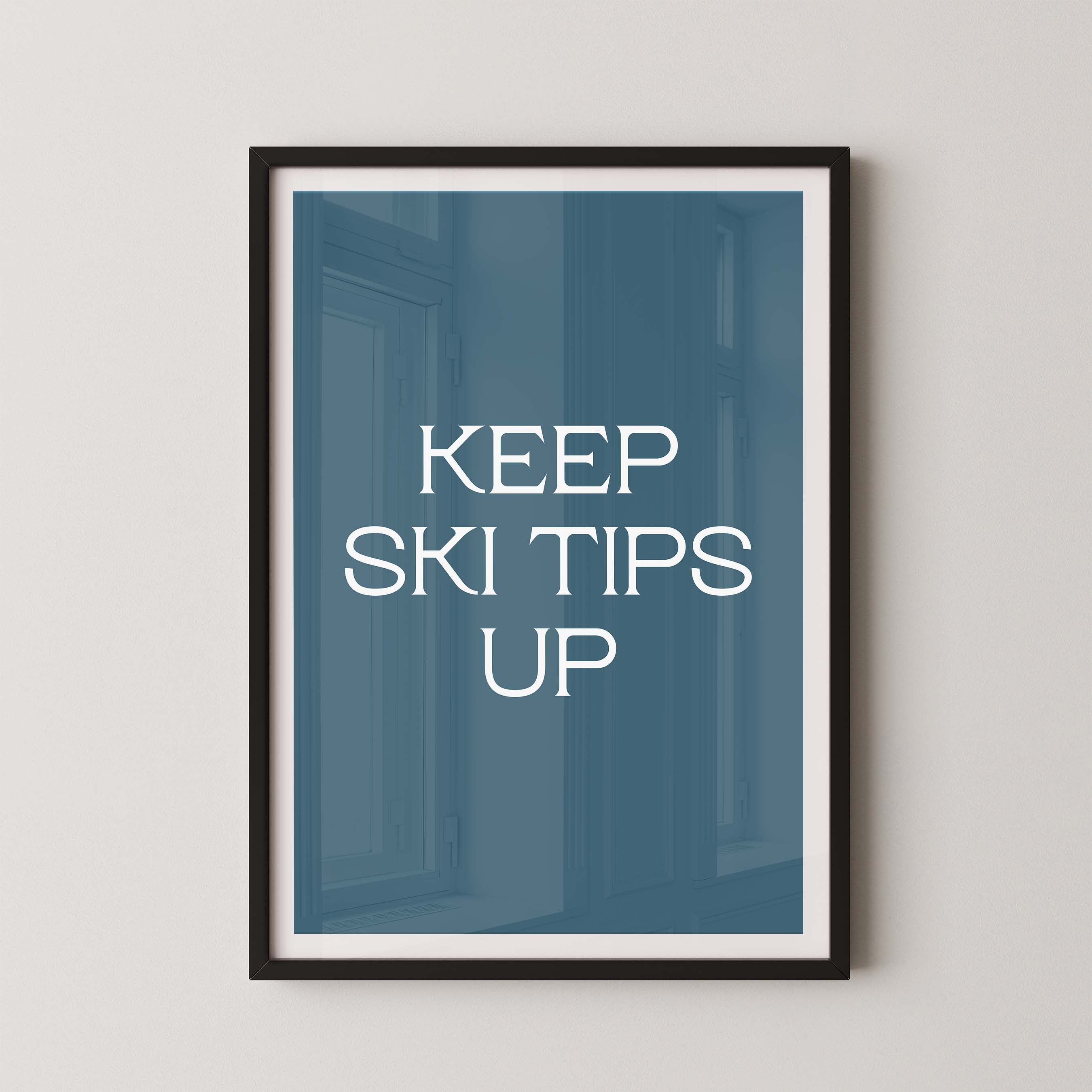 Keep Ski Tips up in Navy and White