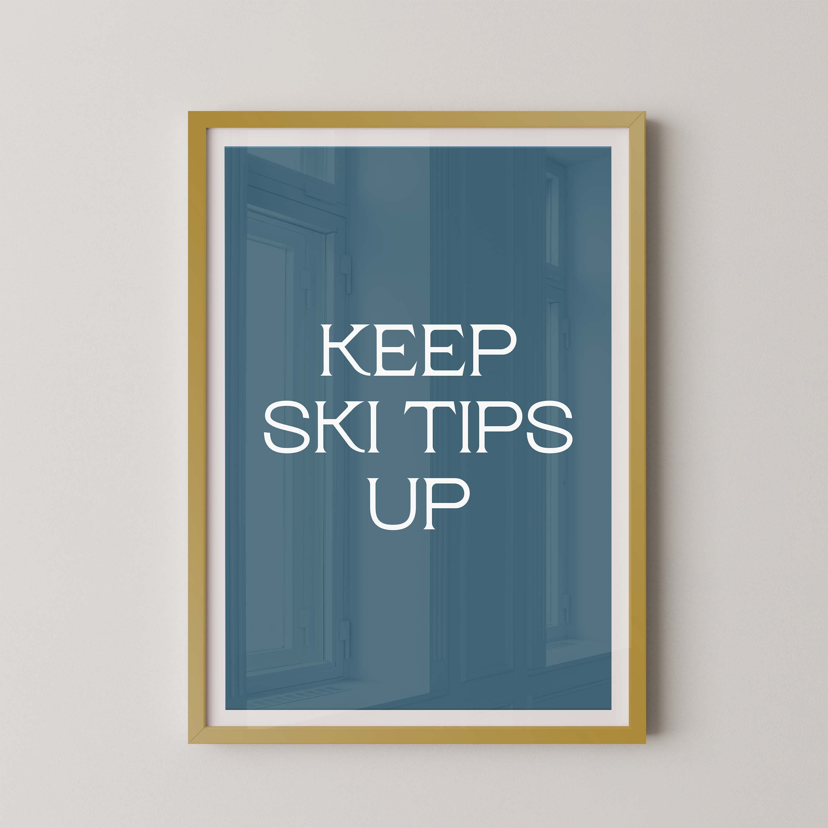 Keep Ski Tips up in Navy and White