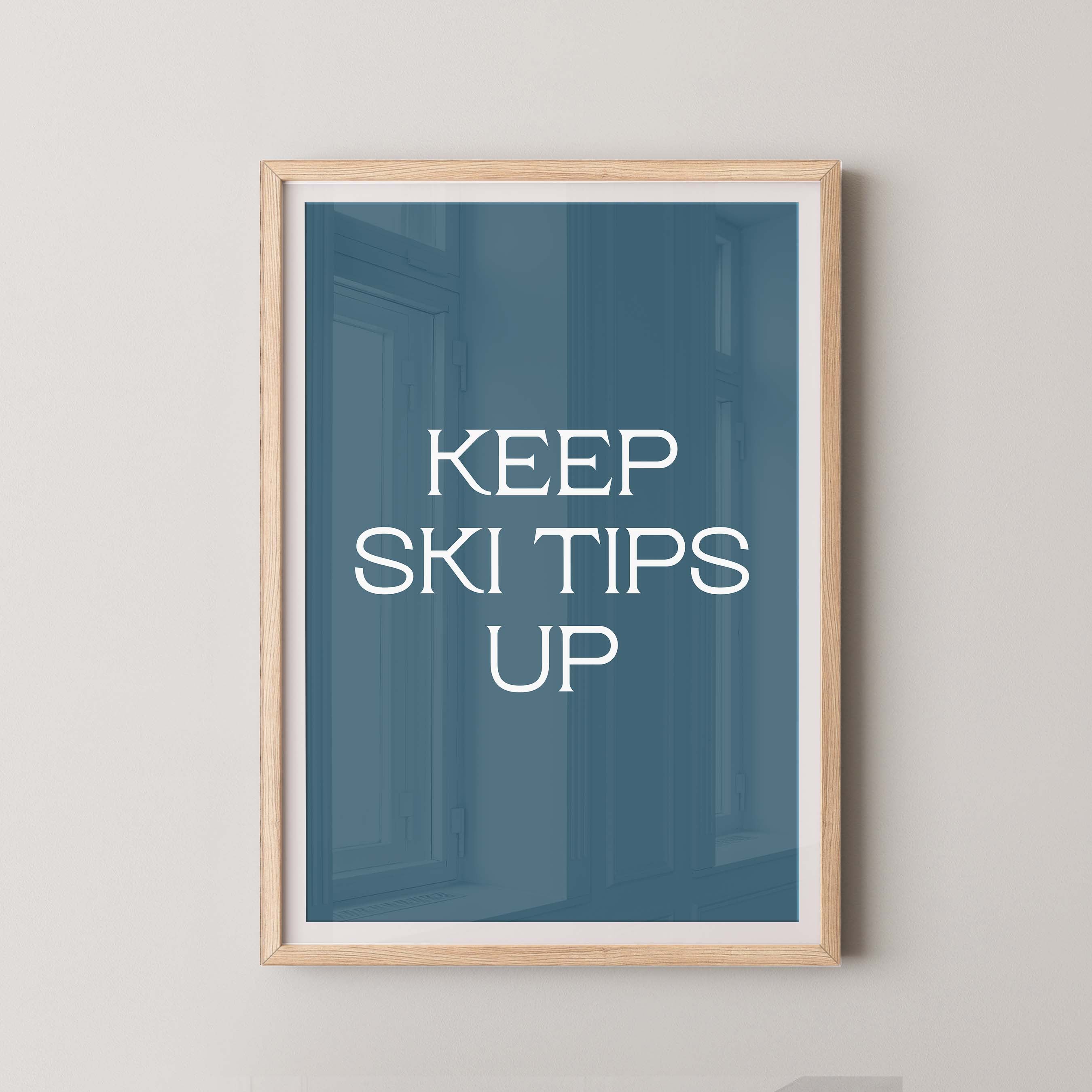 Keep Ski Tips up in Navy and White