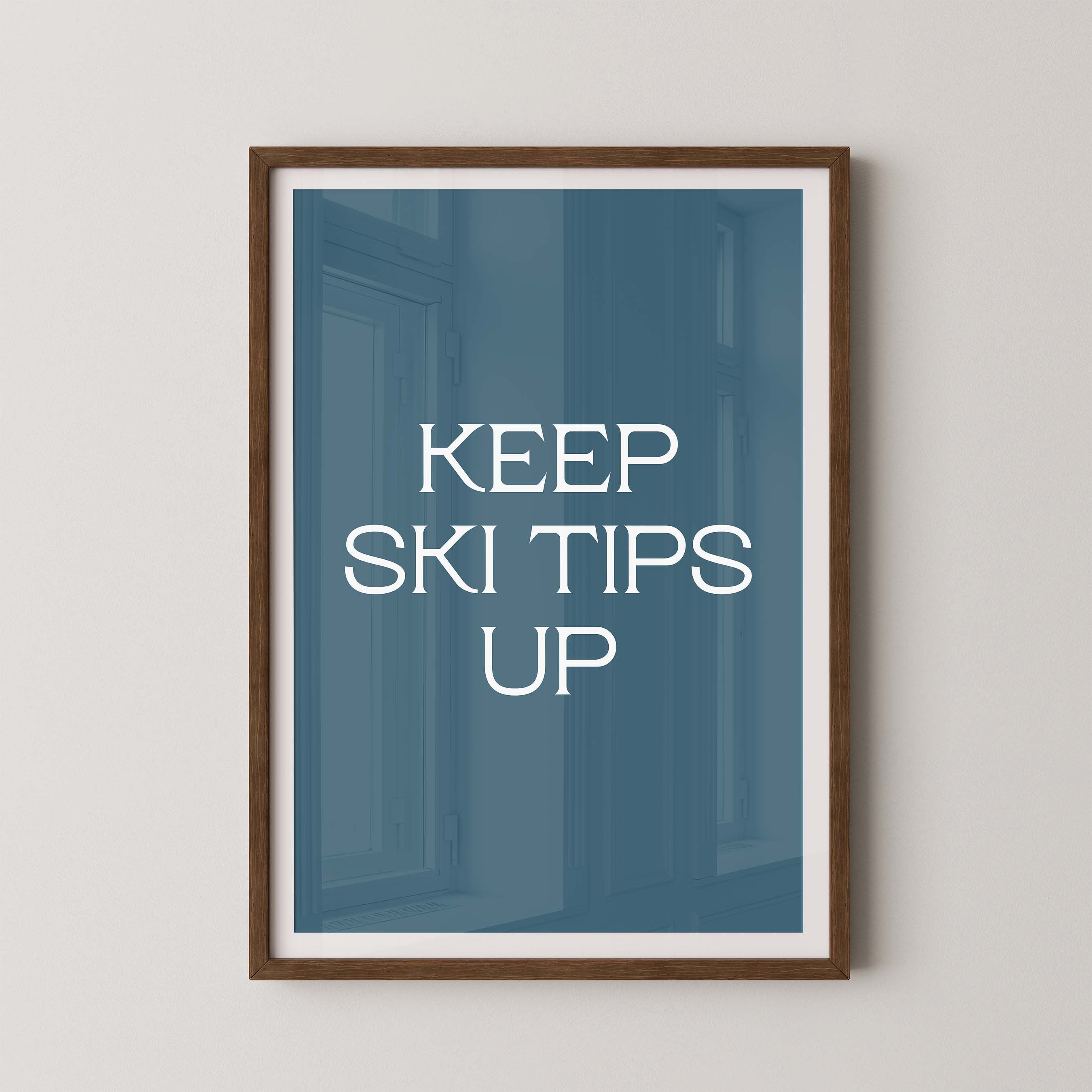 Keep Ski Tips up in Navy and White