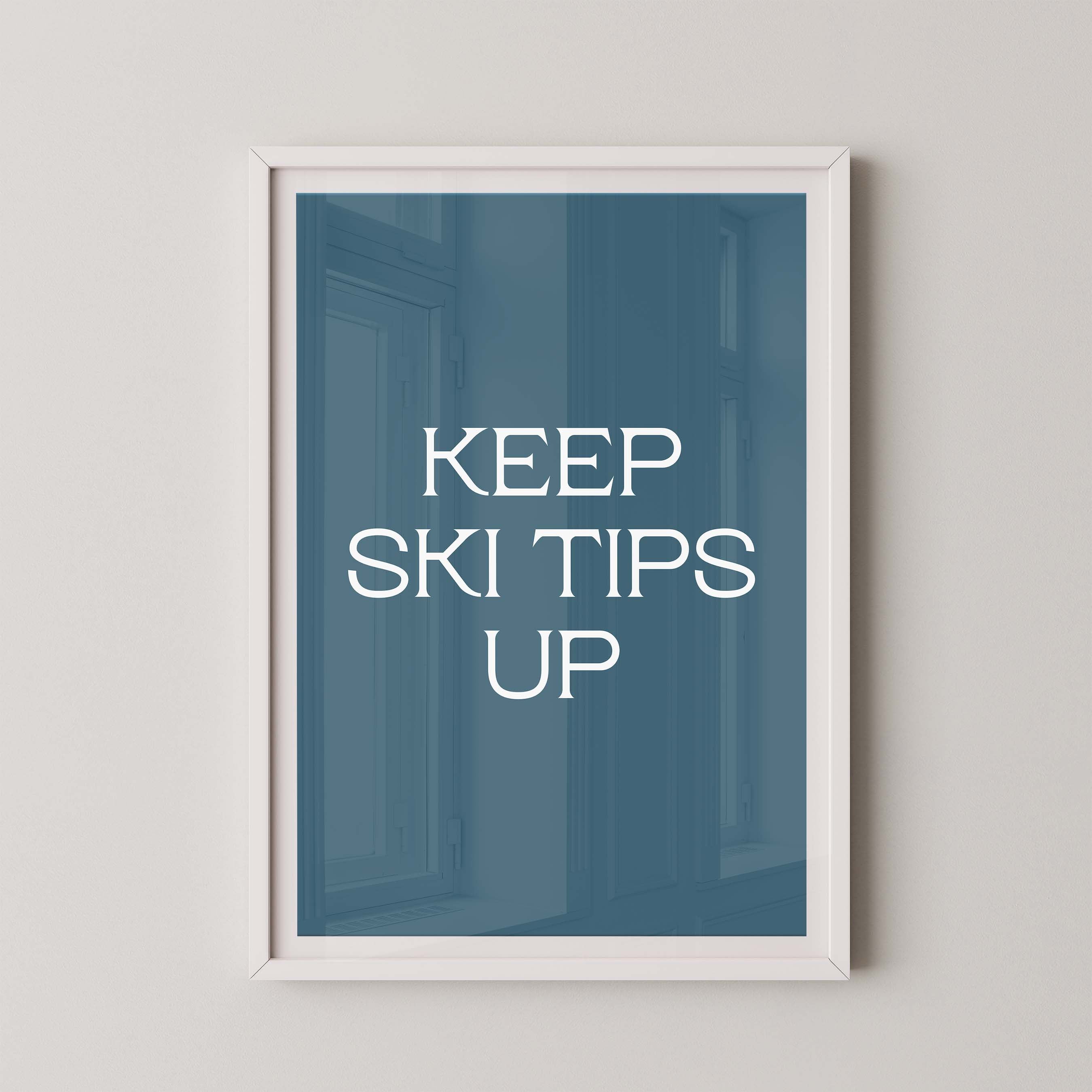Keep Ski Tips up in Navy and White