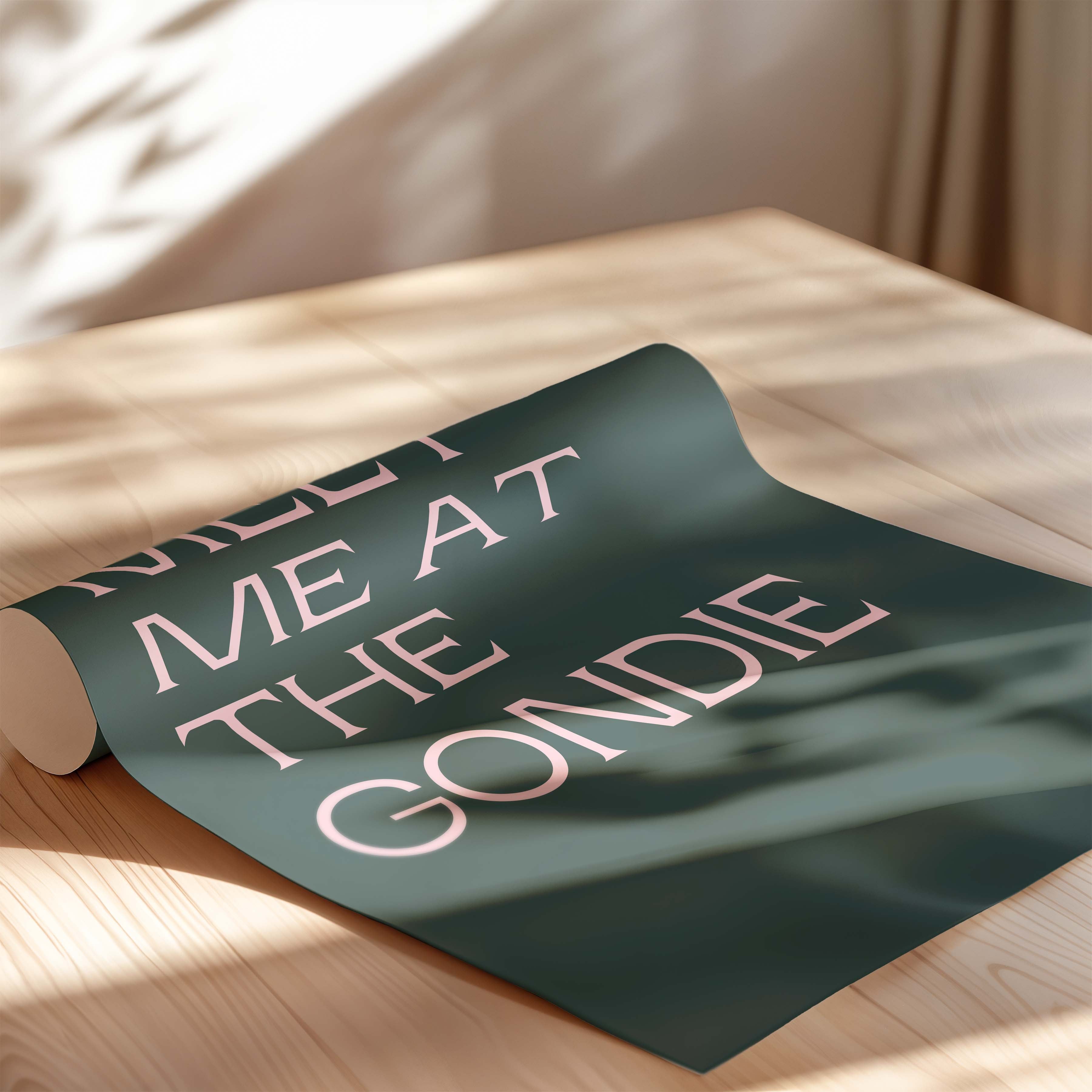Meet Me at the Gondie in Kelly and Pink