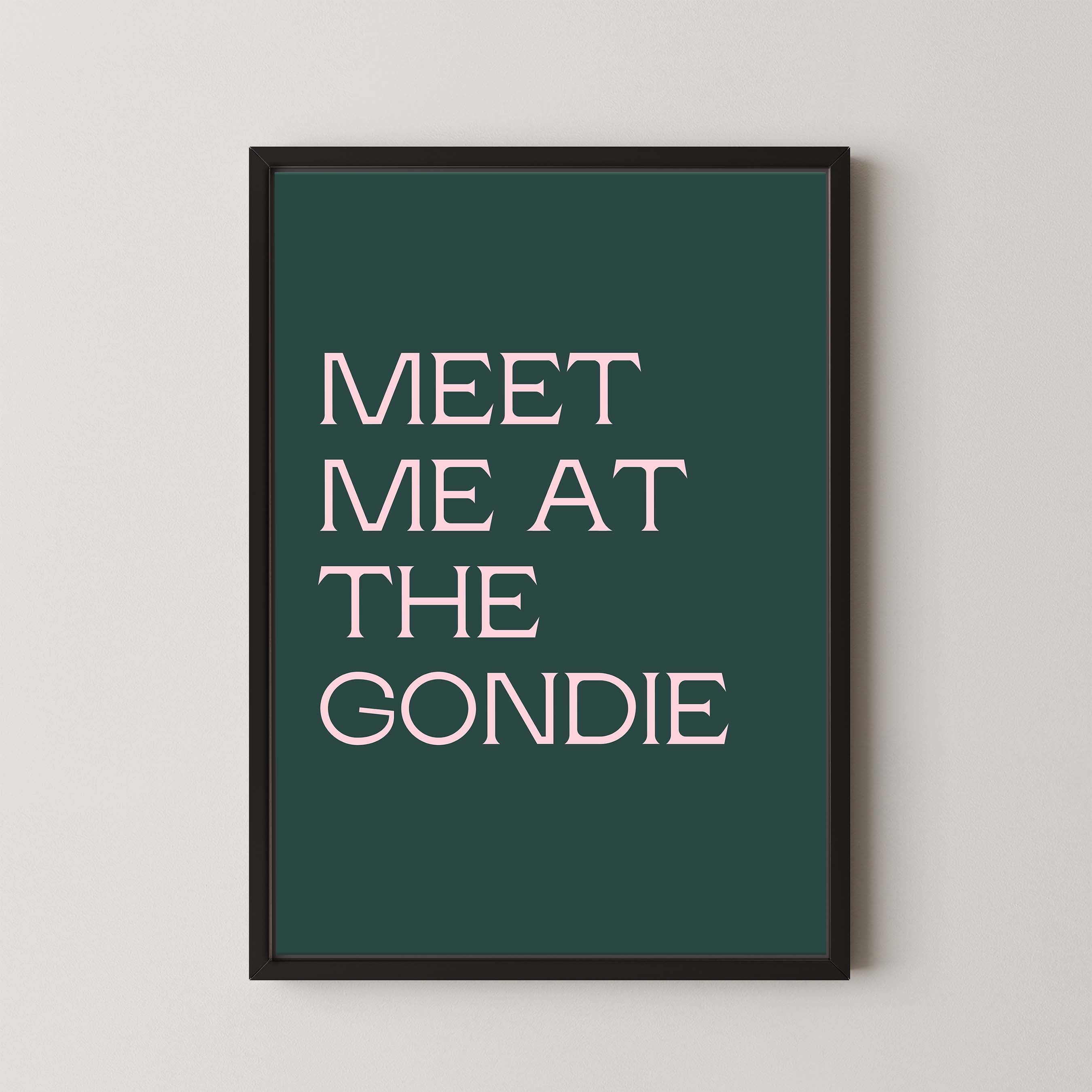 Meet Me at the Gondie in Kelly and Pink