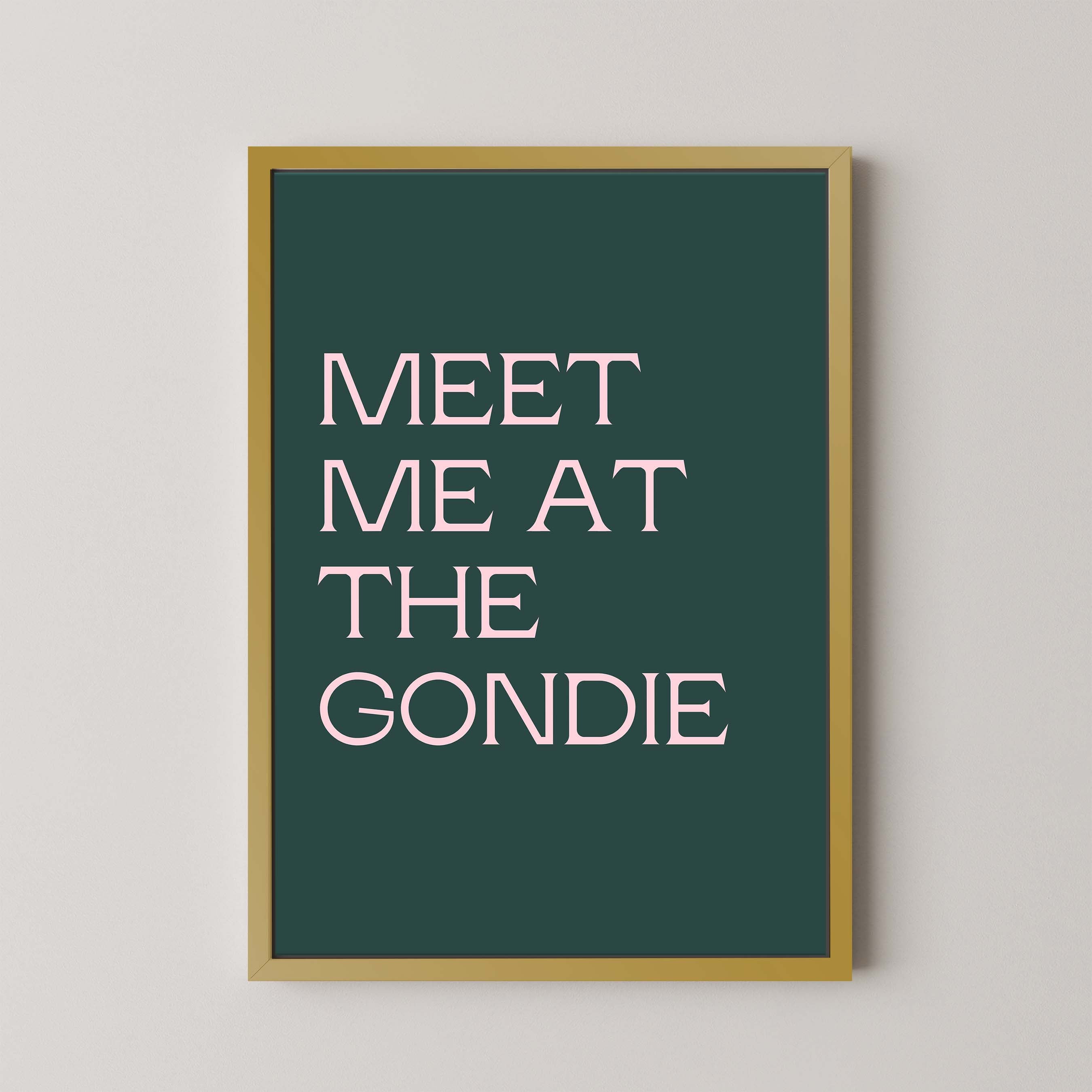 Meet Me at the Gondie in Kelly and Pink