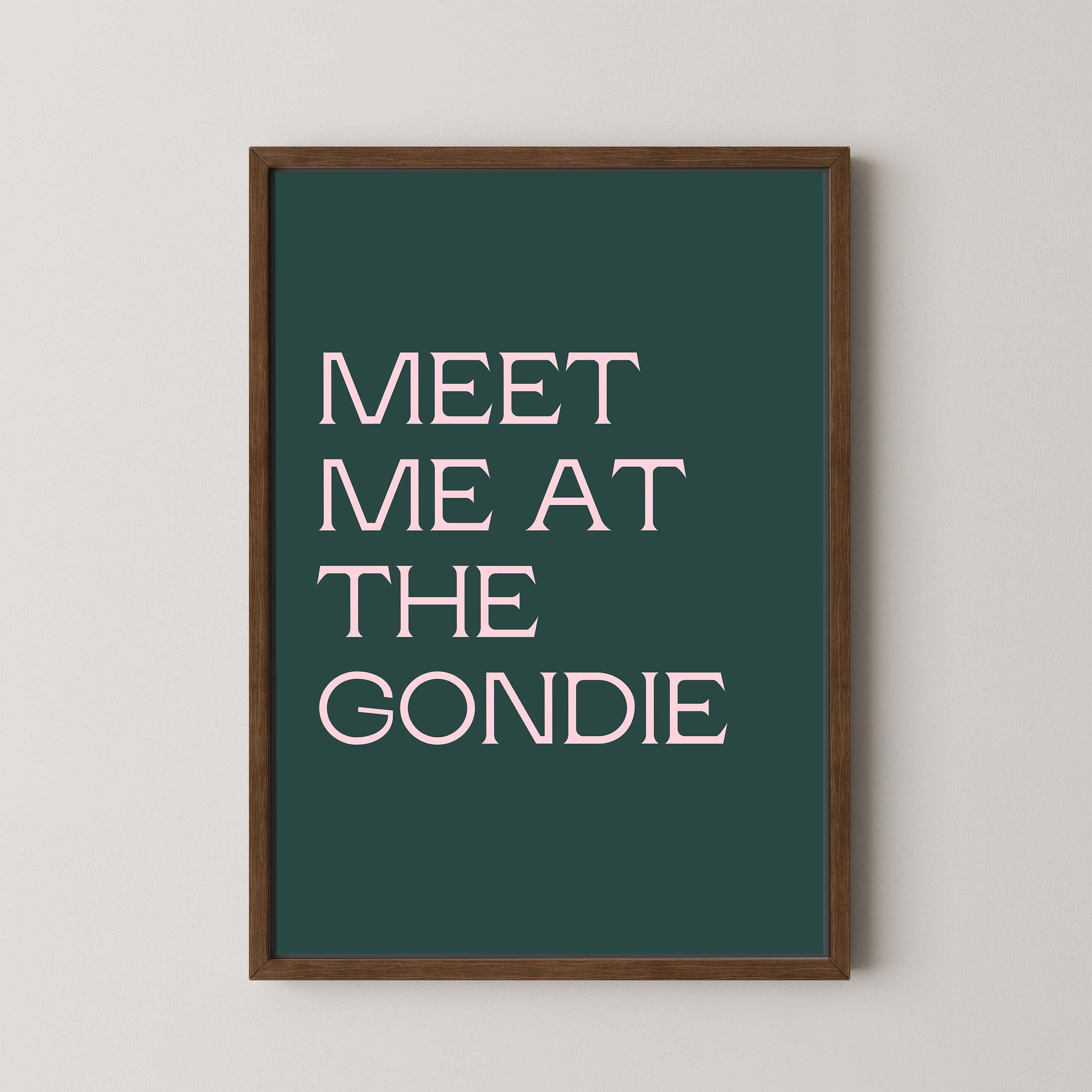 Meet Me at the Gondie in Kelly and Pink