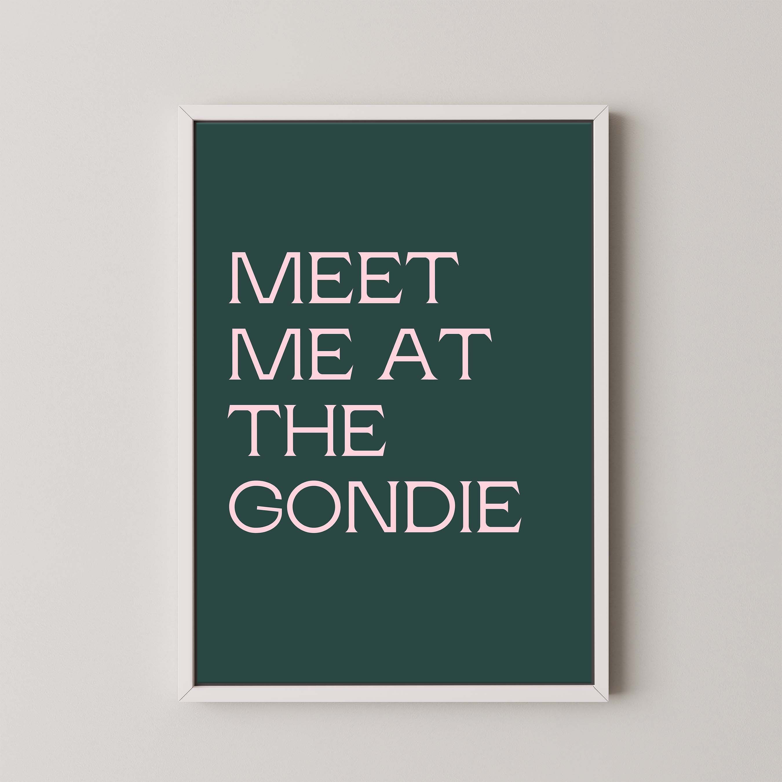 Meet Me at the Gondie in Kelly and Pink