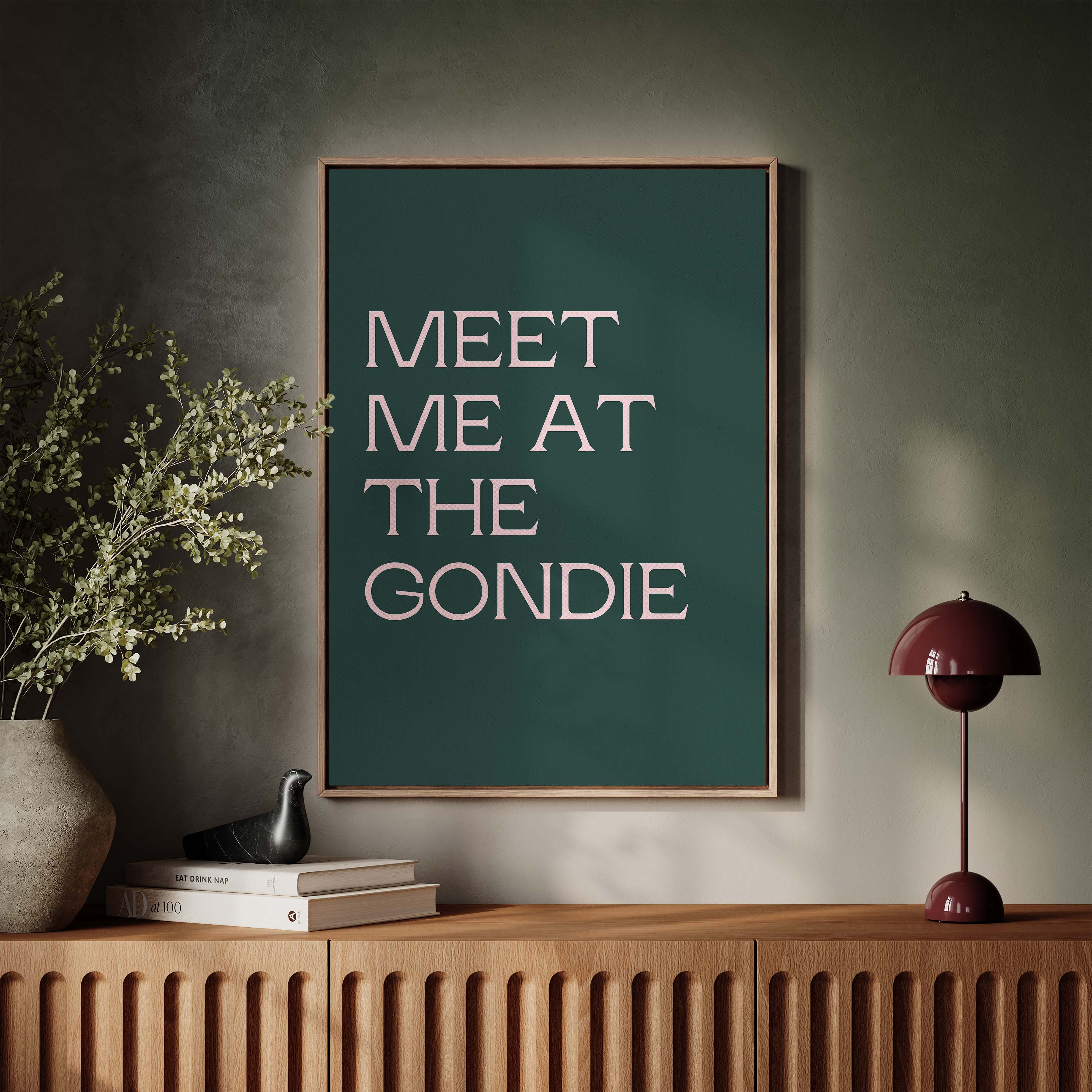 Meet Me at the Gondie in Kelly and Pink