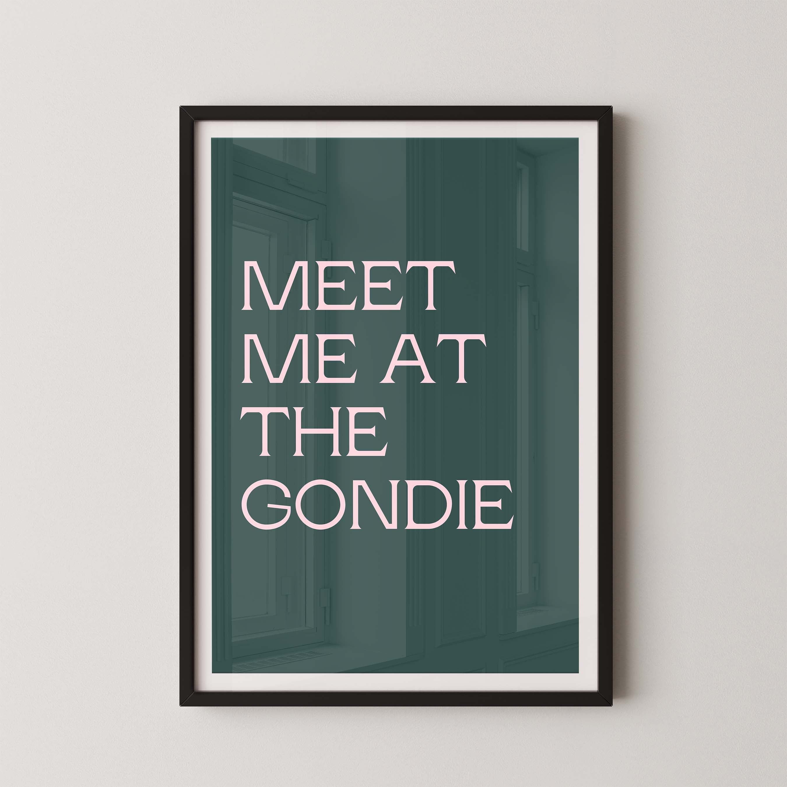 Meet Me at the Gondie in Kelly and Pink