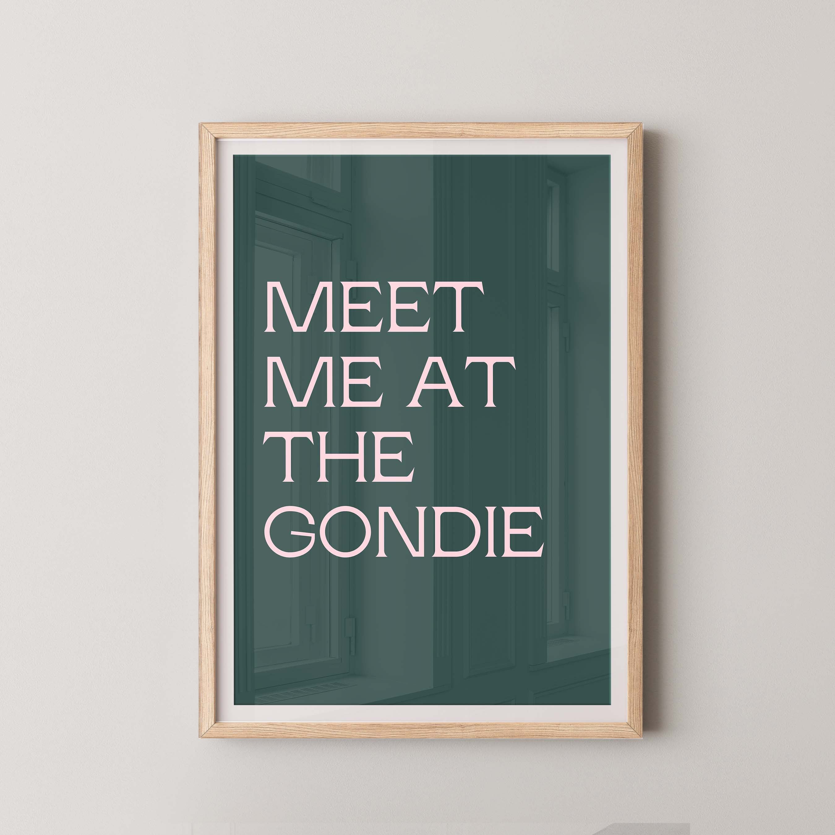 Meet Me at the Gondie in Kelly and Pink