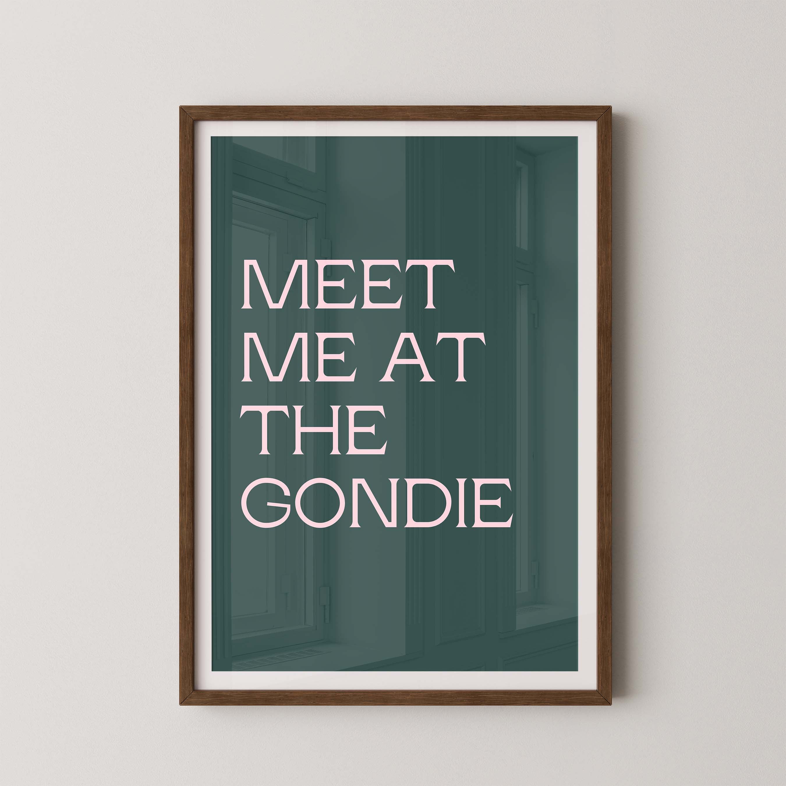Meet Me at the Gondie in Kelly and Pink