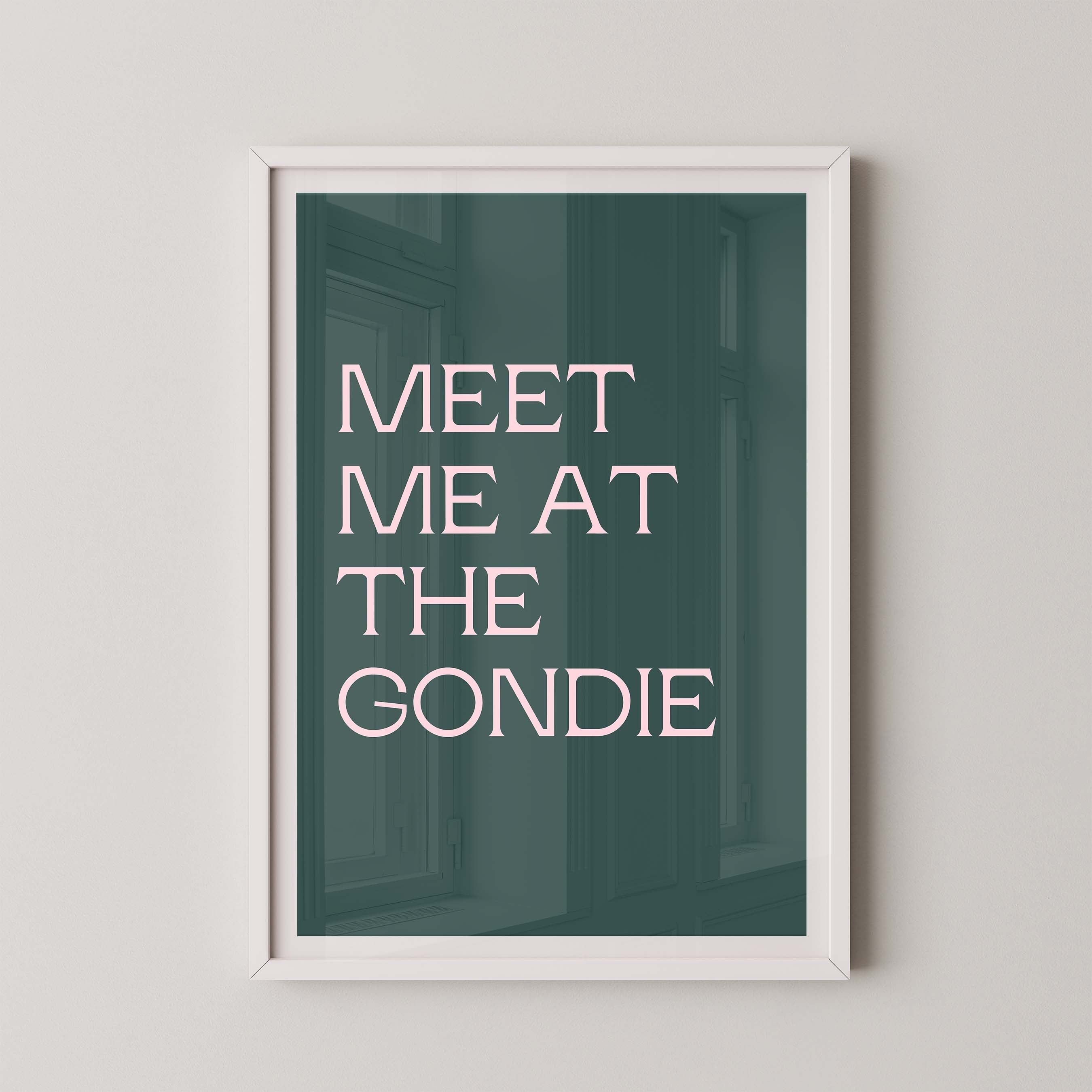 Meet Me at the Gondie in Kelly and Pink