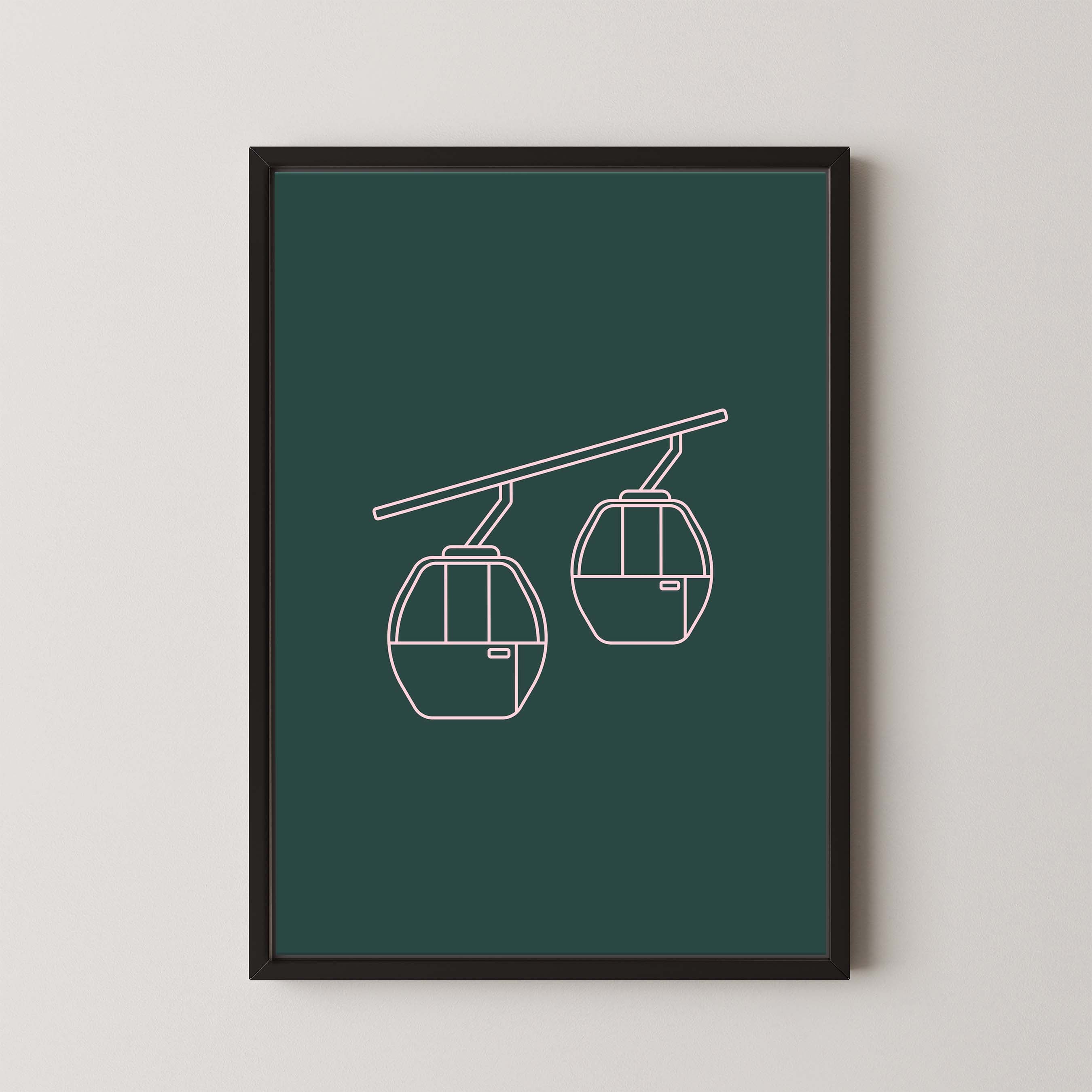 Minimalist Gondolas in Kelly and Pink
