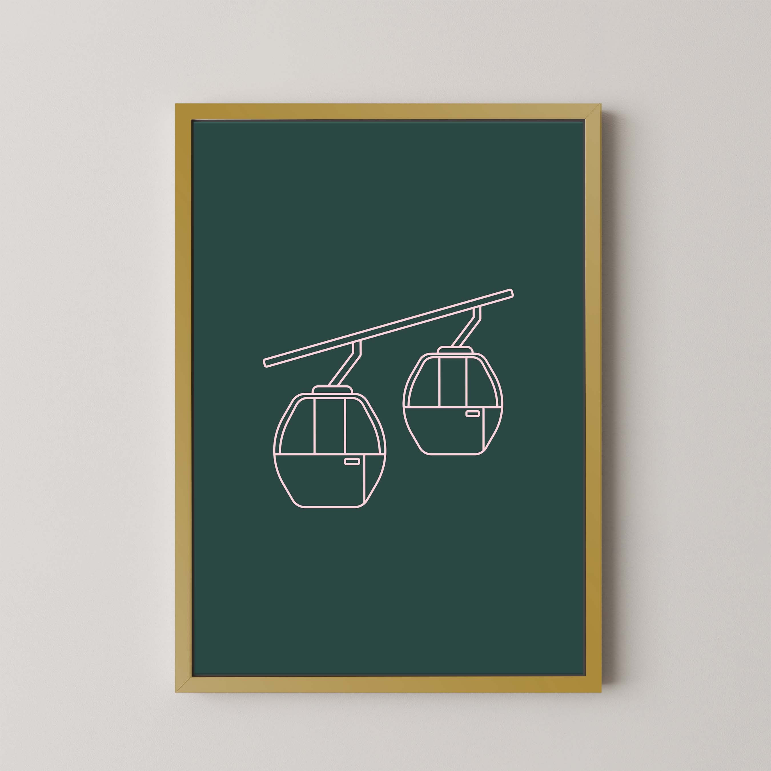 Minimalist Gondolas in Kelly and Pink