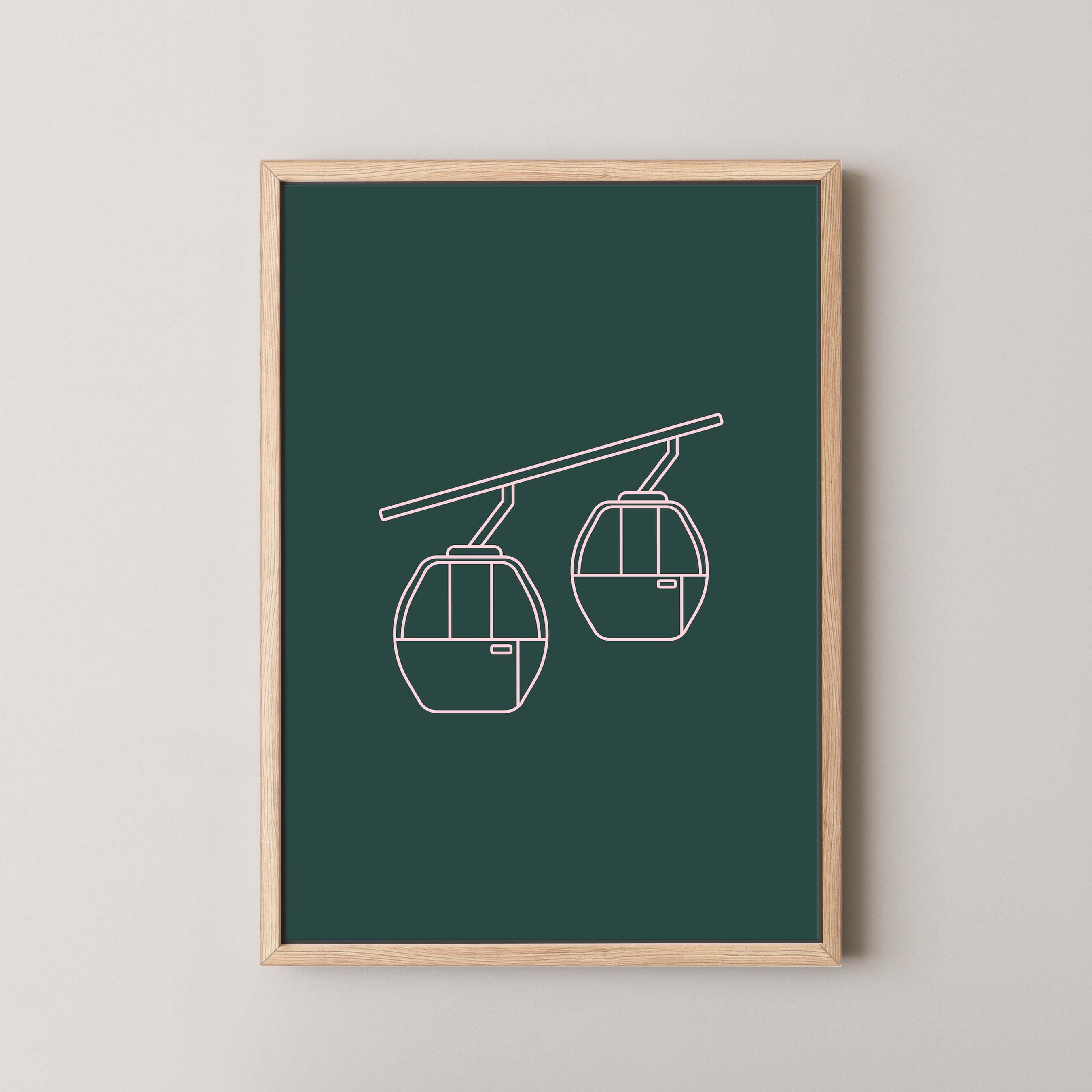 Minimalist Gondolas in Kelly and Pink