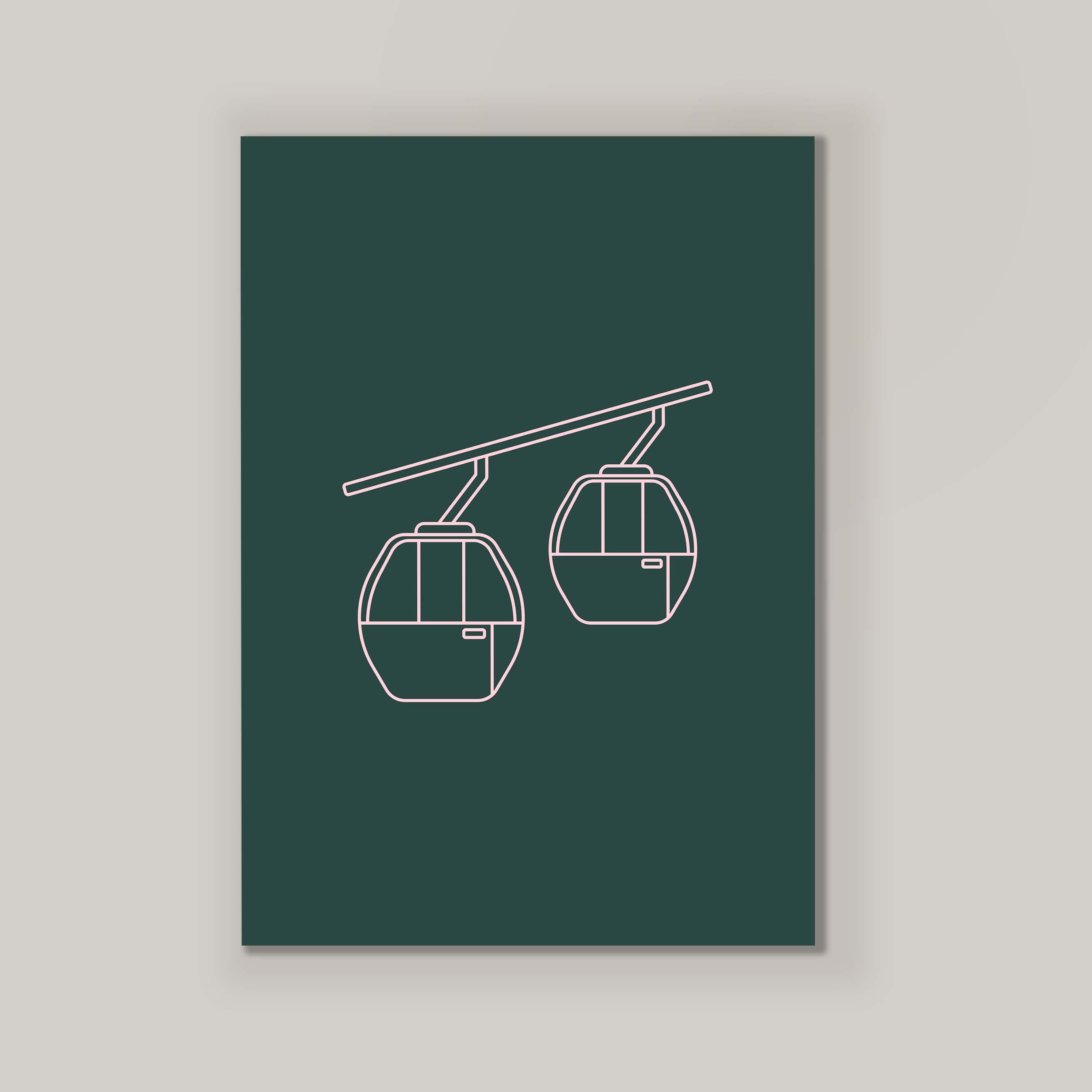 Minimalist Gondolas in Kelly and Pink