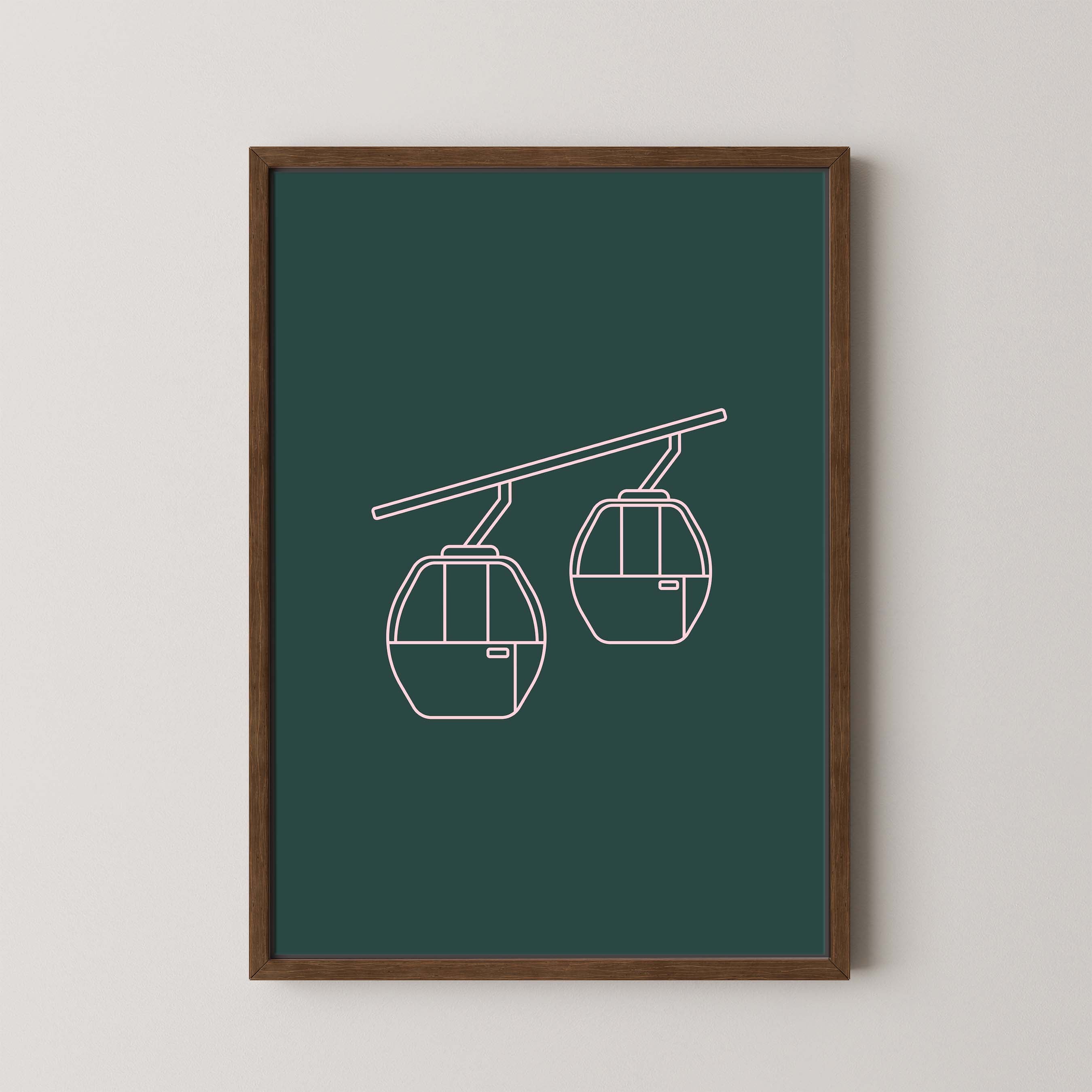 Minimalist Gondolas in Kelly and Pink