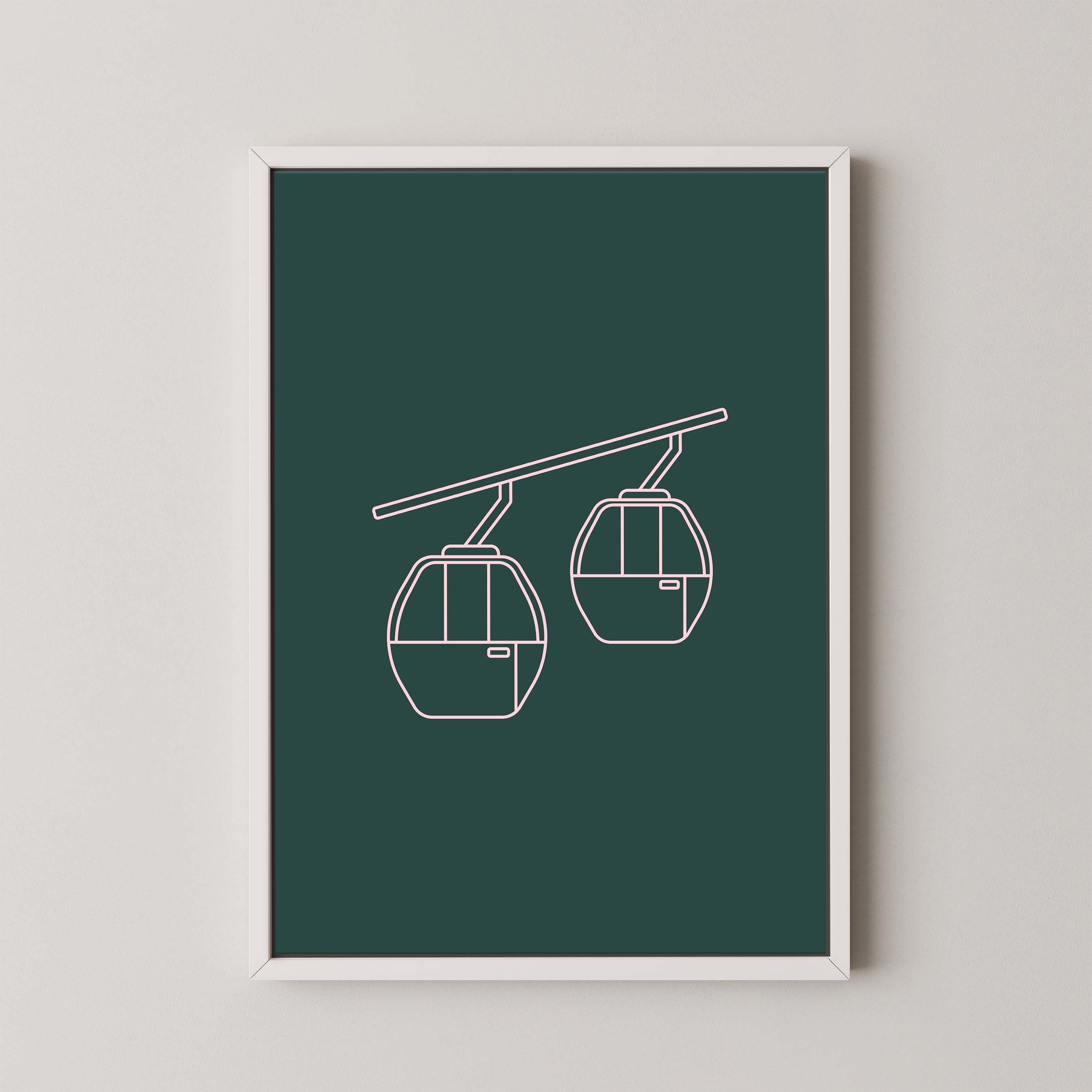 Minimalist Gondolas in Kelly and Pink