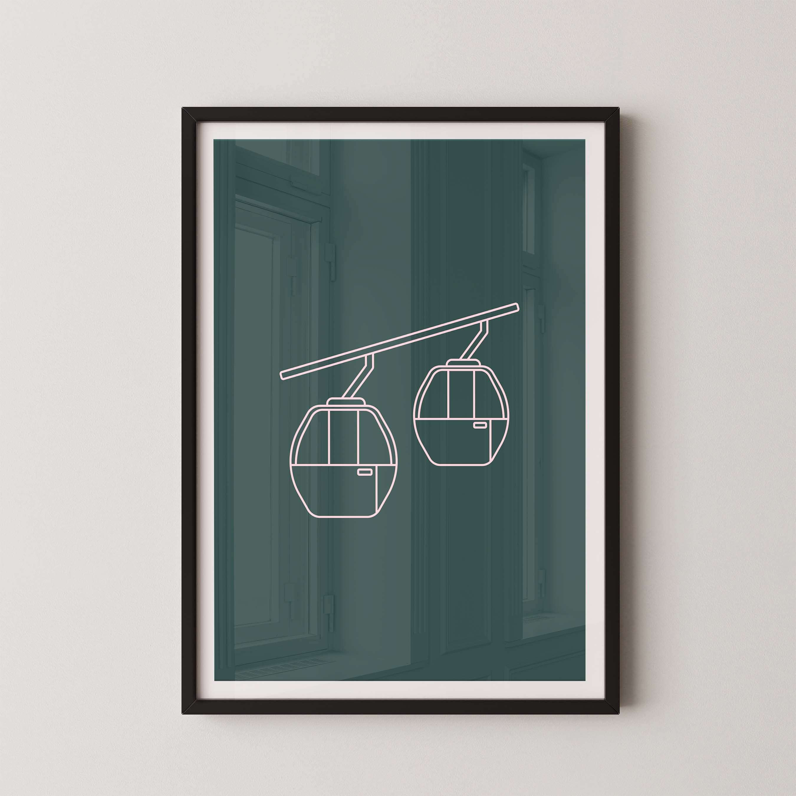 Minimalist Gondolas in Kelly and Pink