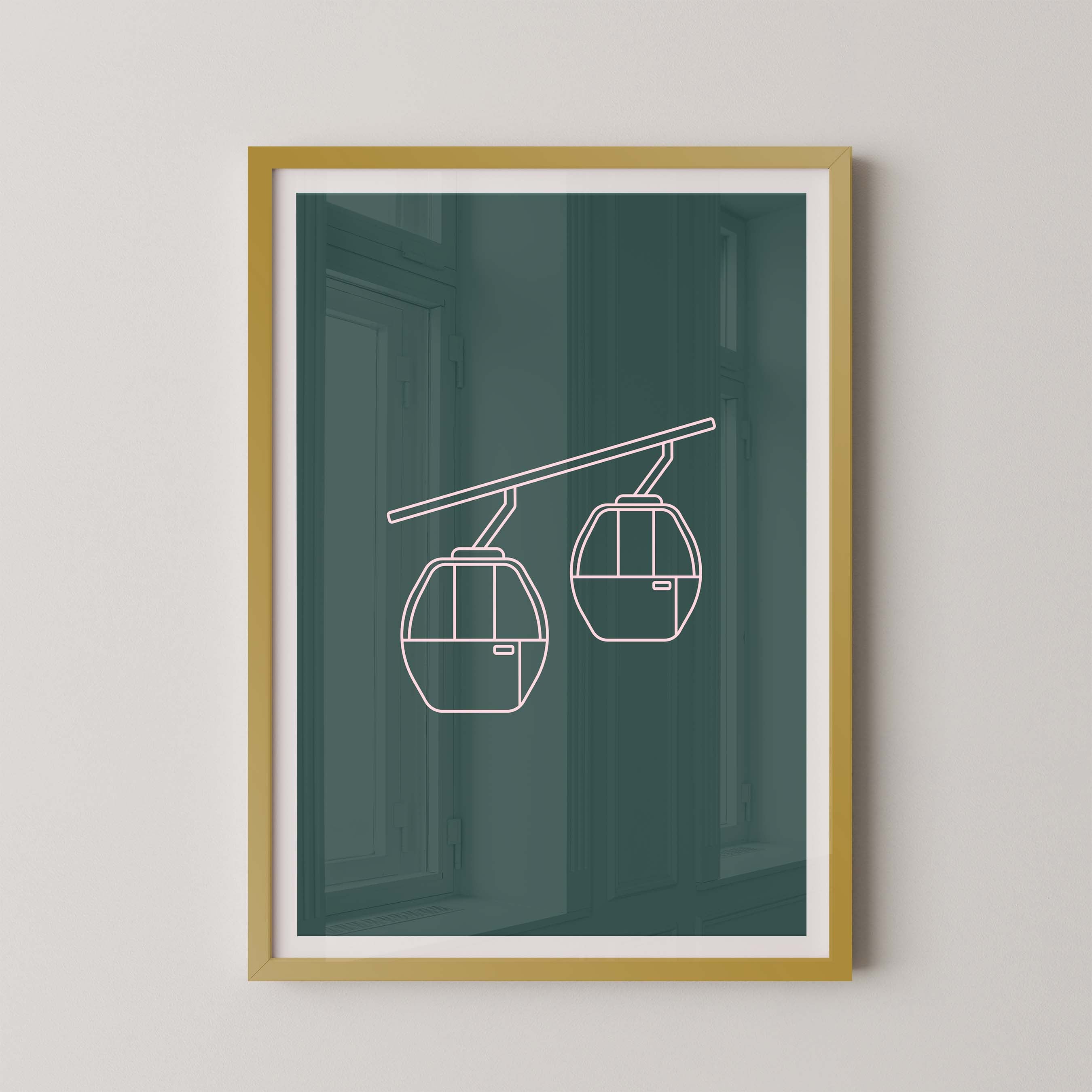 Minimalist Gondolas in Kelly and Pink