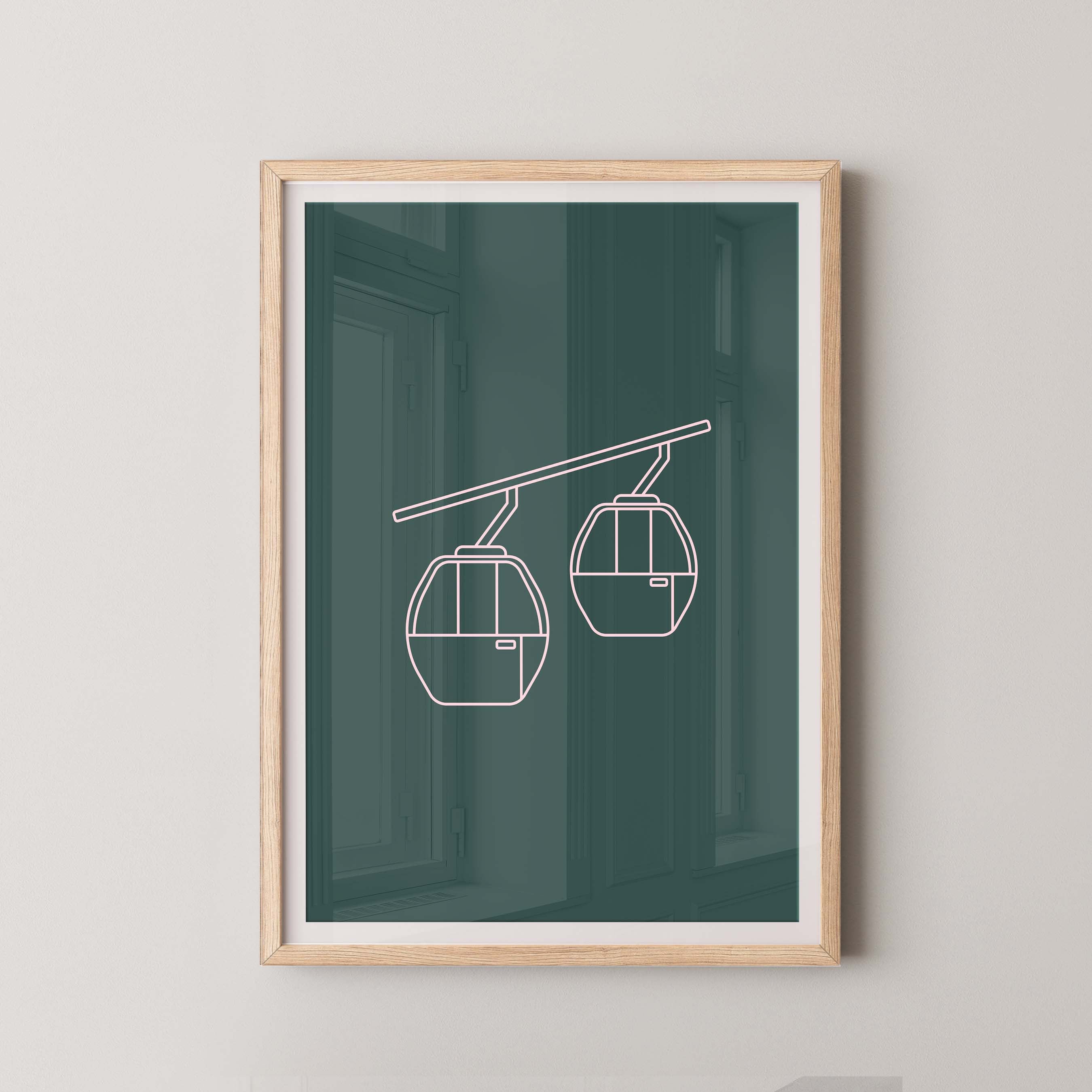 Minimalist Gondolas in Kelly and Pink