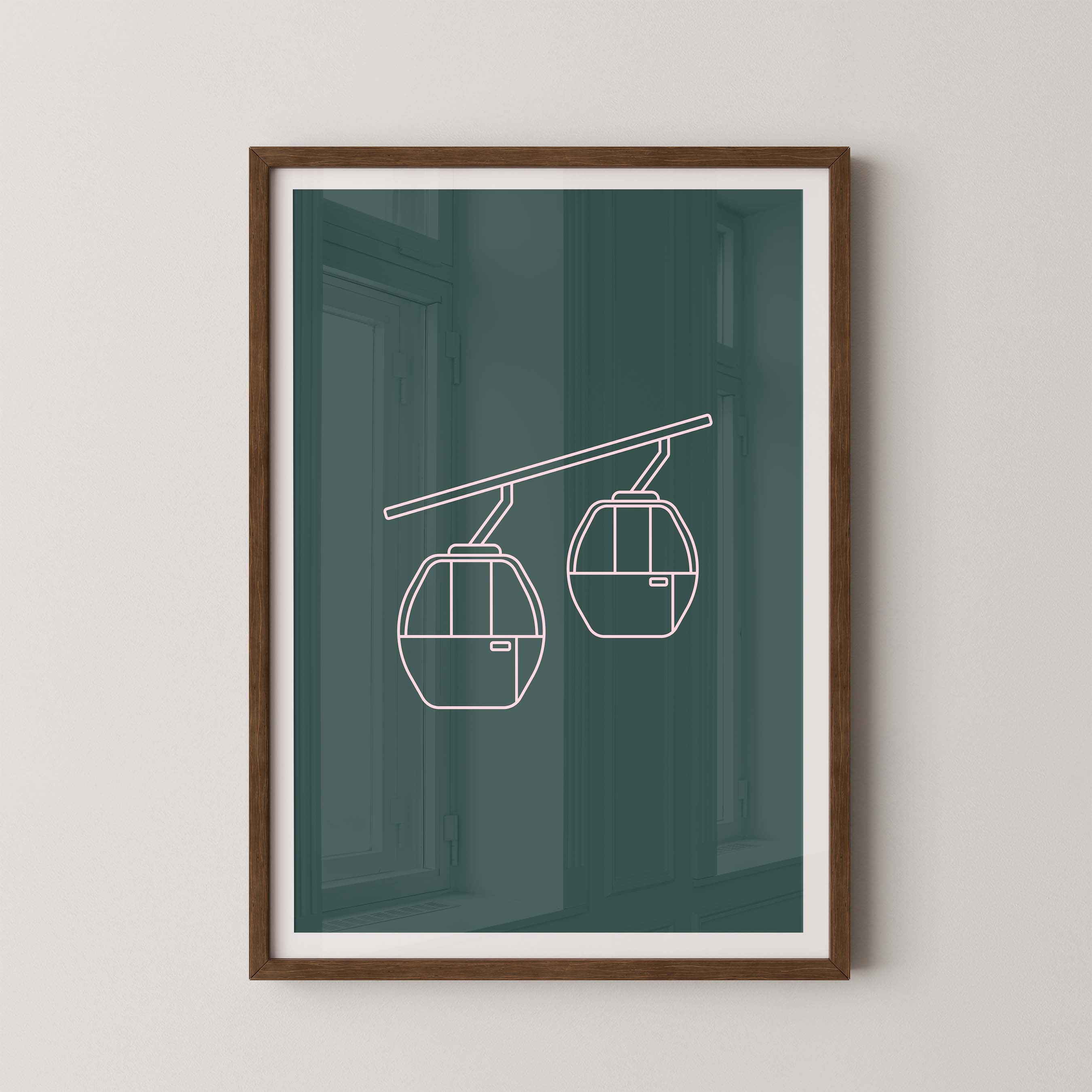 Minimalist Gondolas in Kelly and Pink
