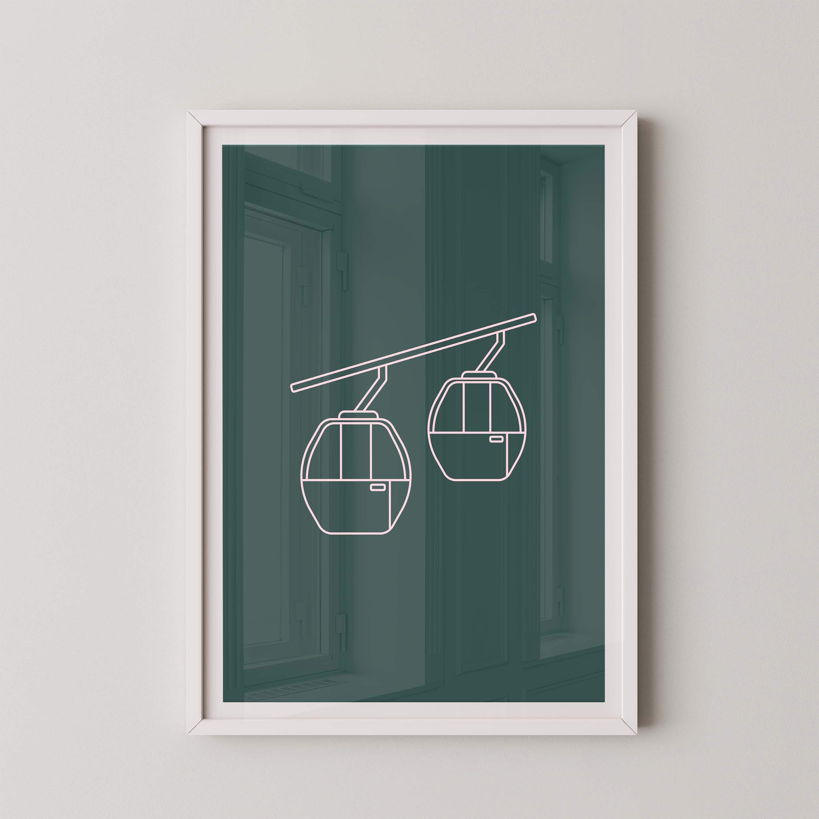 Minimalist Gondolas in Kelly and Pink