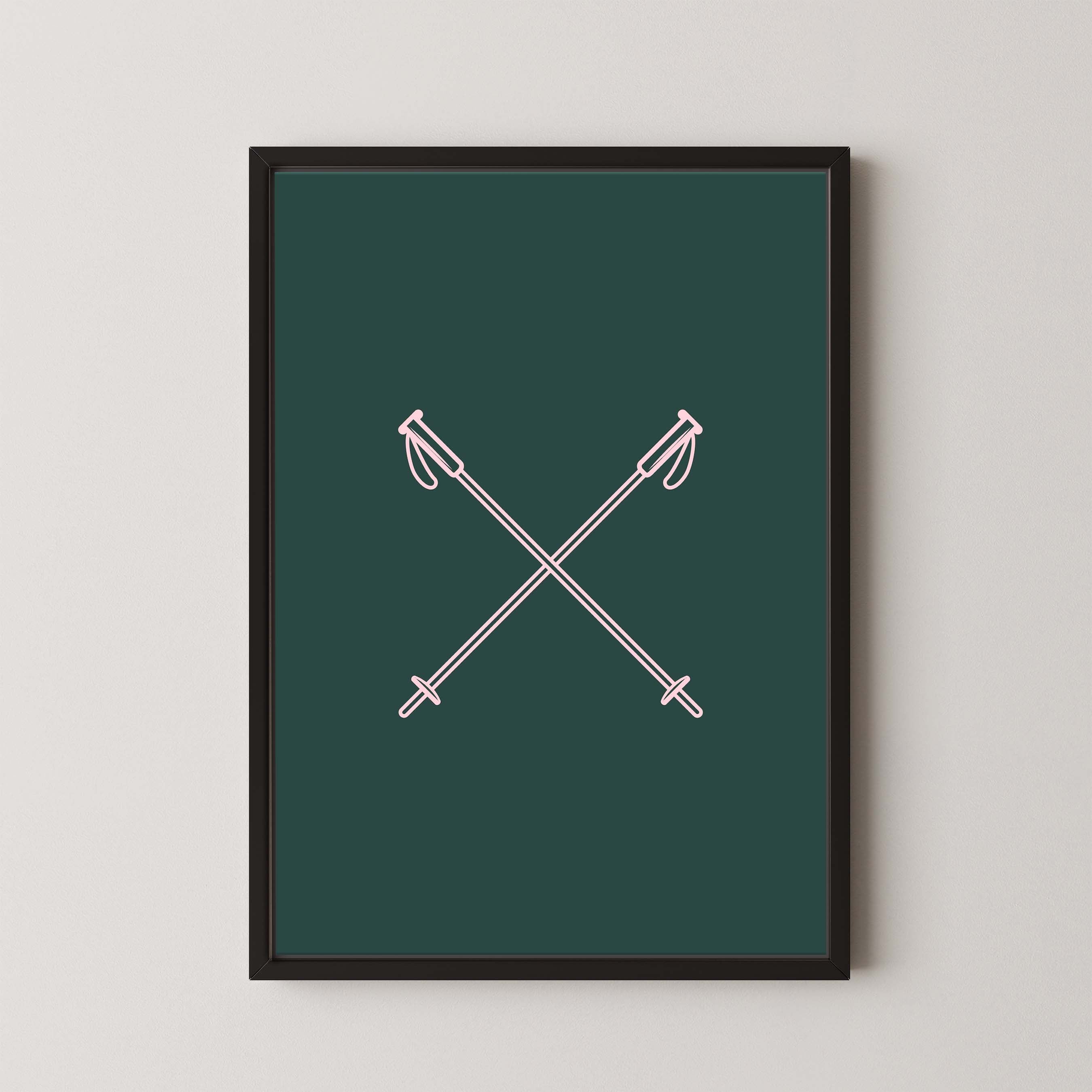 Minimalist Poles in Kelly and Pink